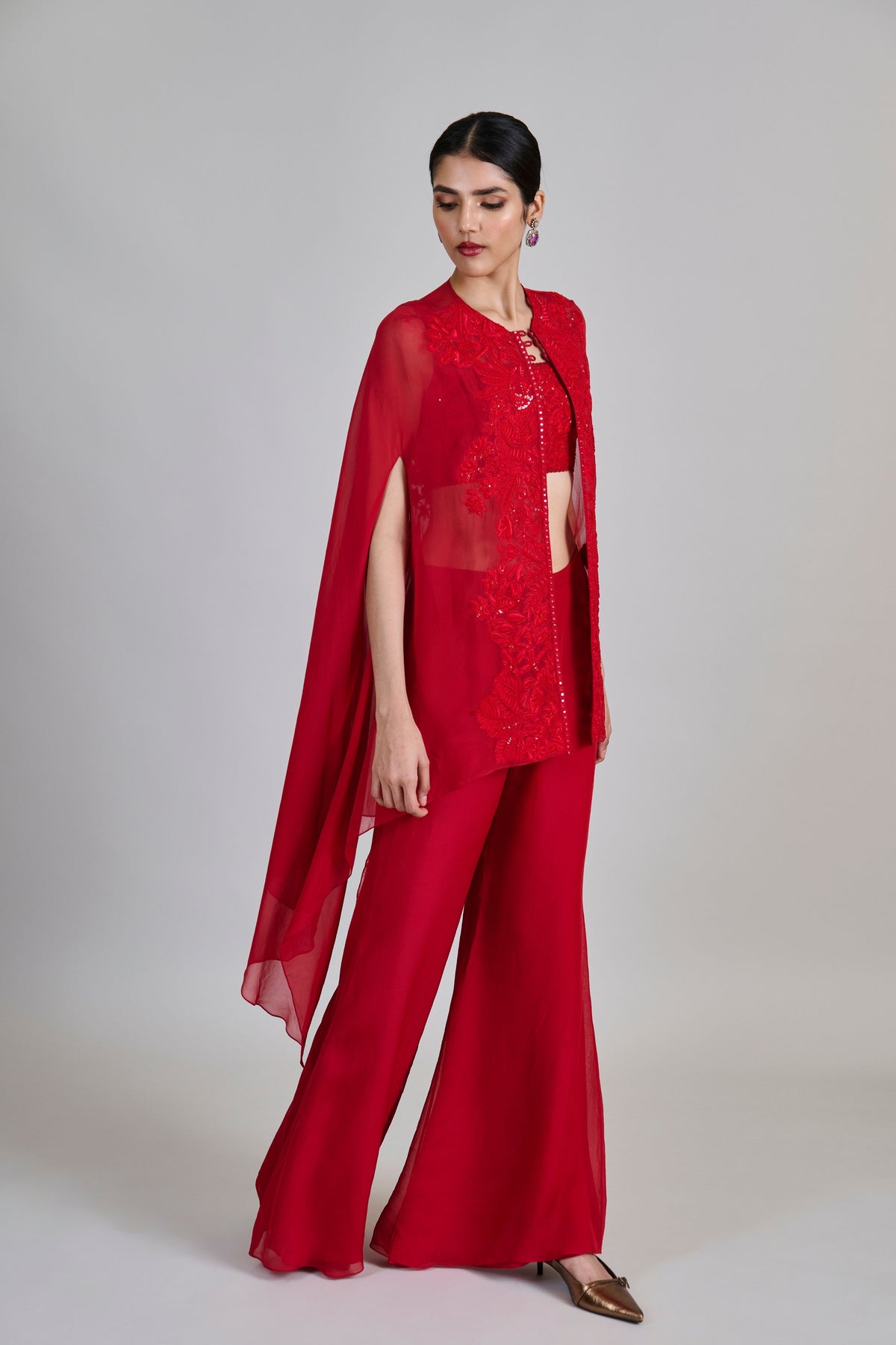 Aurea Red Cape Set