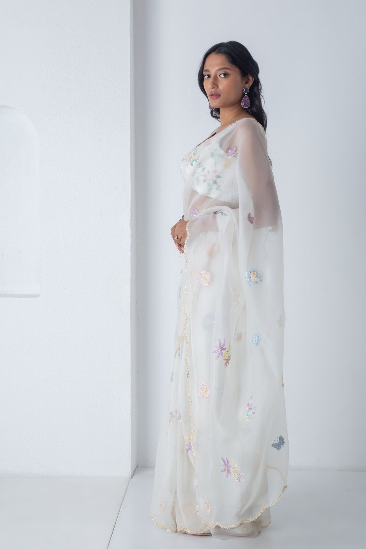 Ivory Kahlei Saree Set