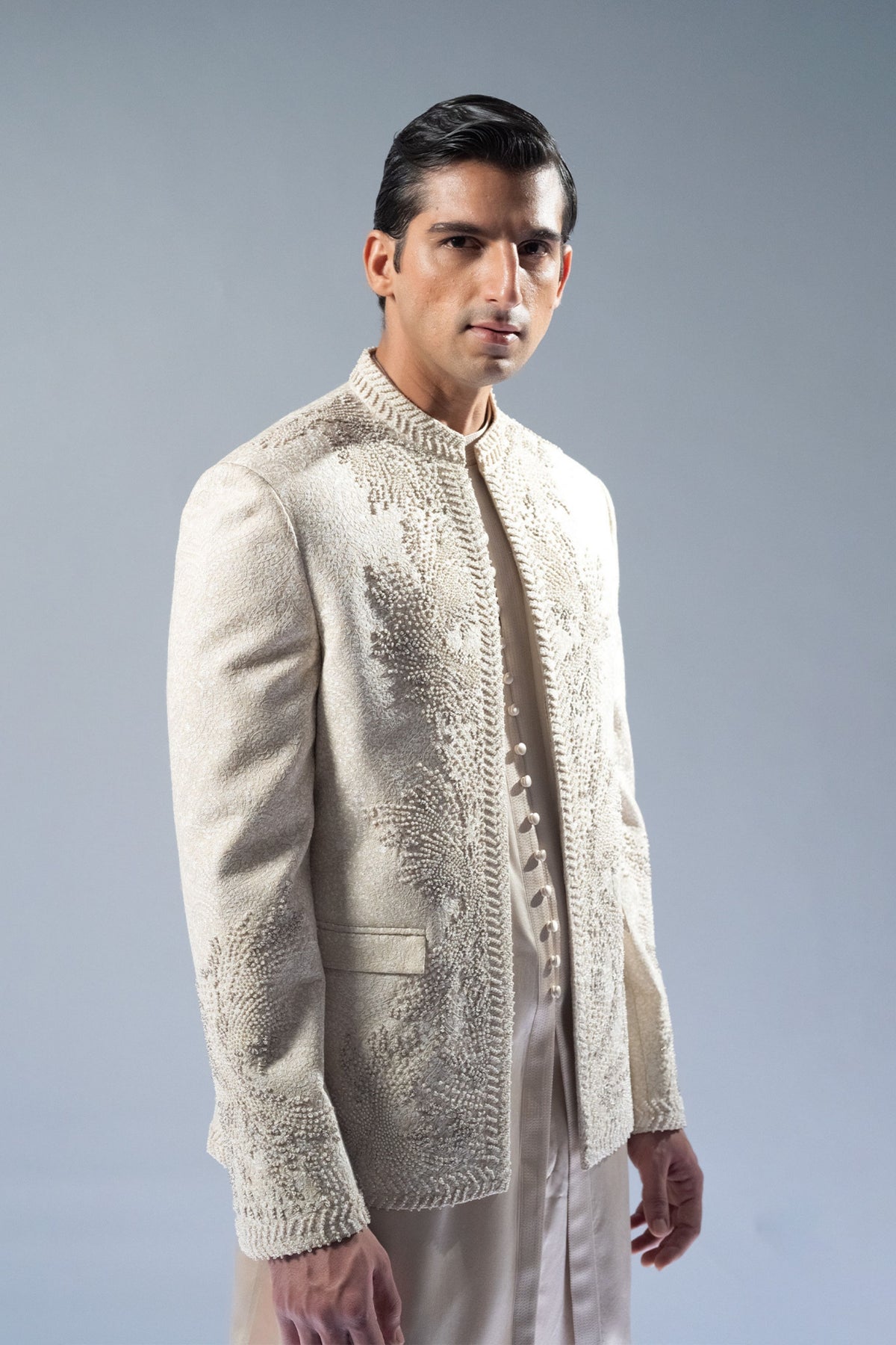 Luminous Shore Bandhgala Set