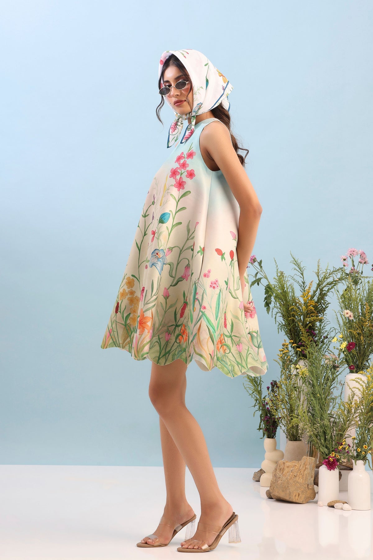 Floral Short Printed Dress