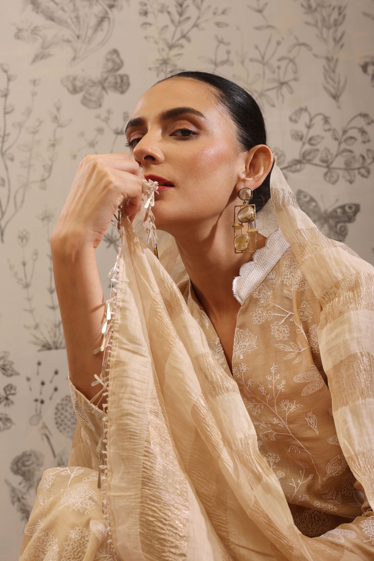 Gulma Beige Kurta Set