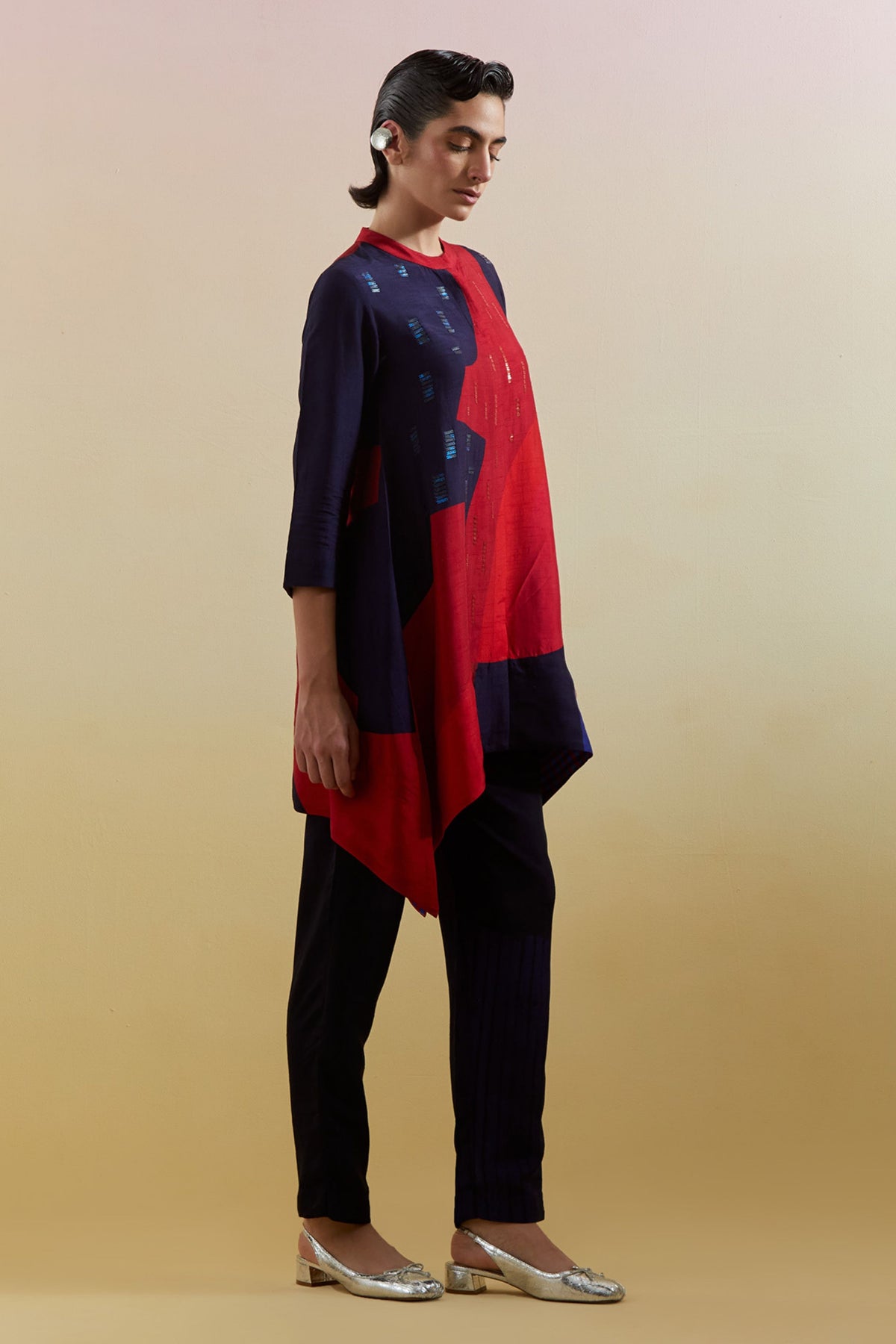 Zenith Navy & Red Tunic Set