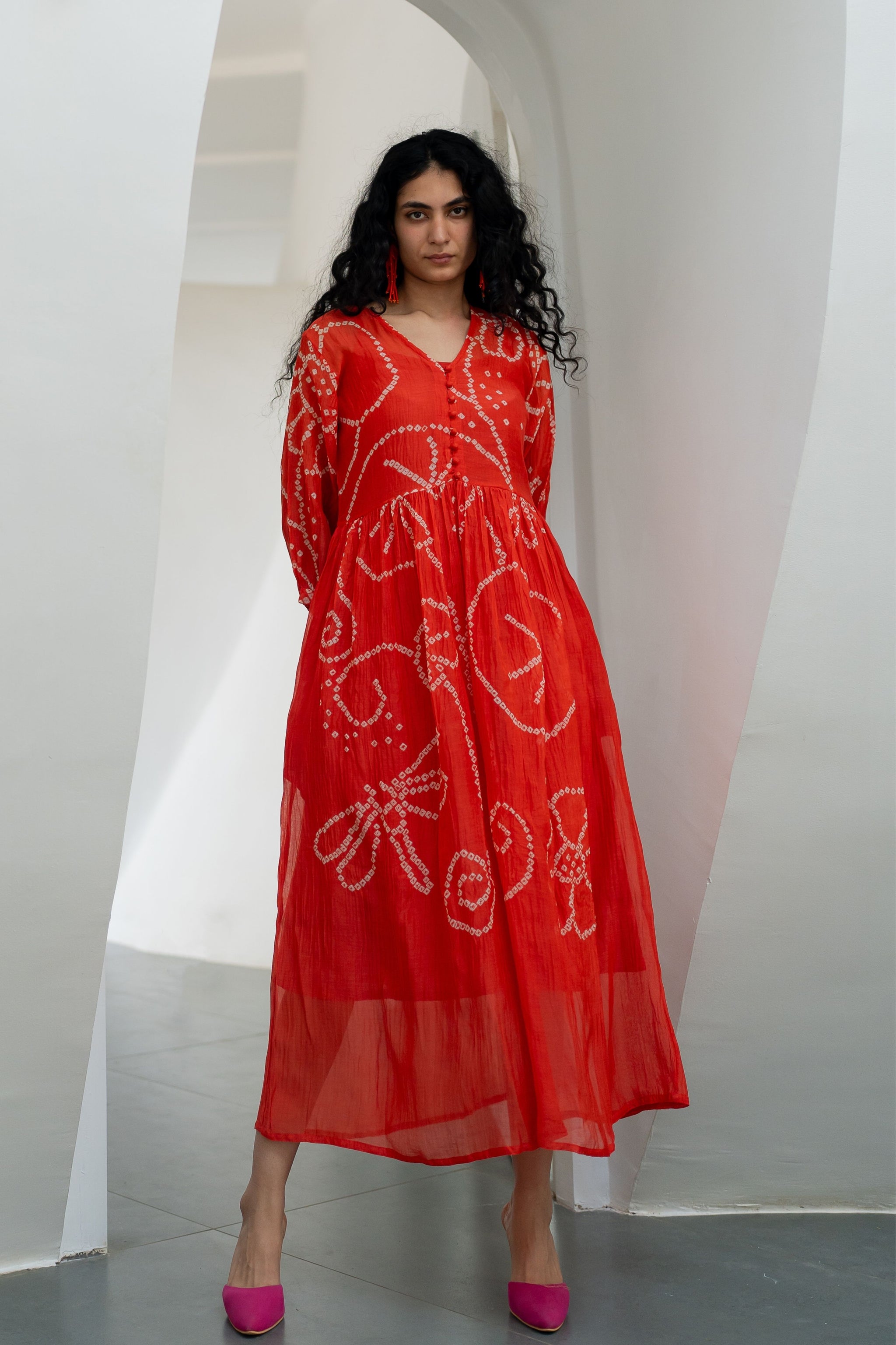 bandhani silk dress Banarasi Bandhani Dress - Bandhani - KaLa Bandhej - Upto 50 % Off