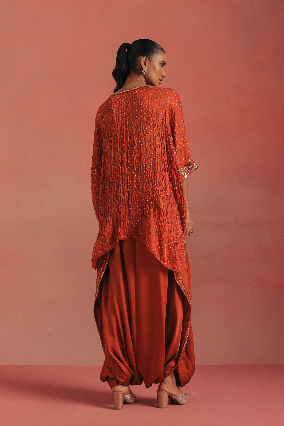 Burnt Orange Dhoti Set