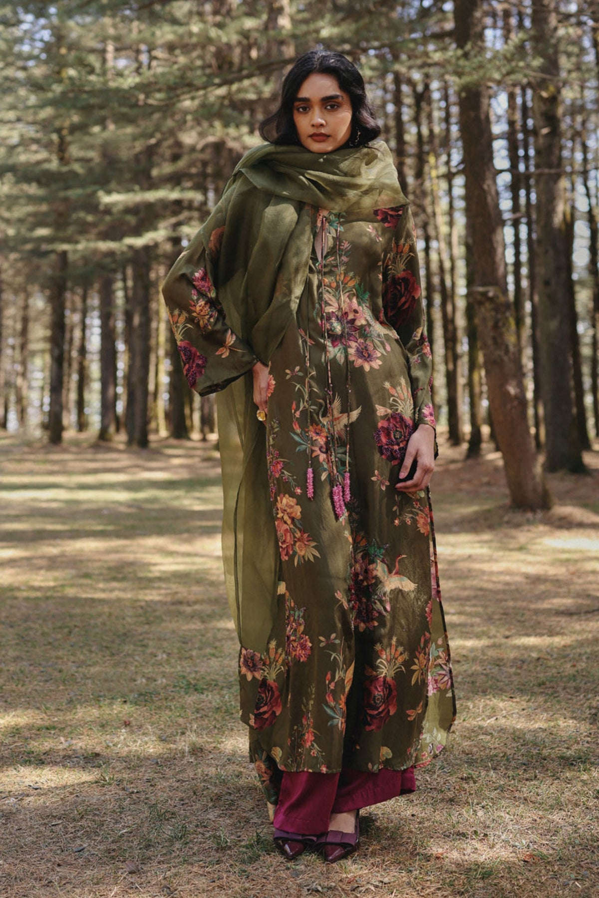Berry Vine Kurta Set