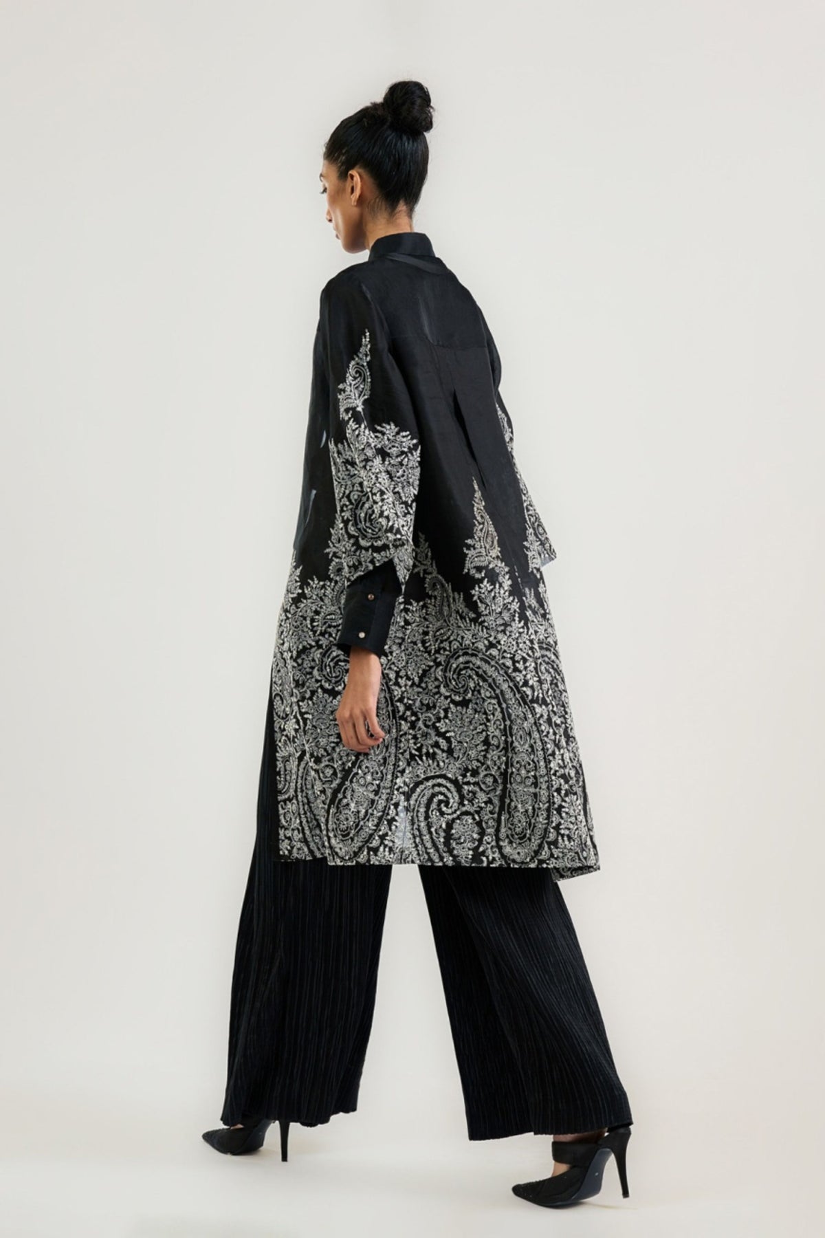 The Jamawar Overshirt in Black