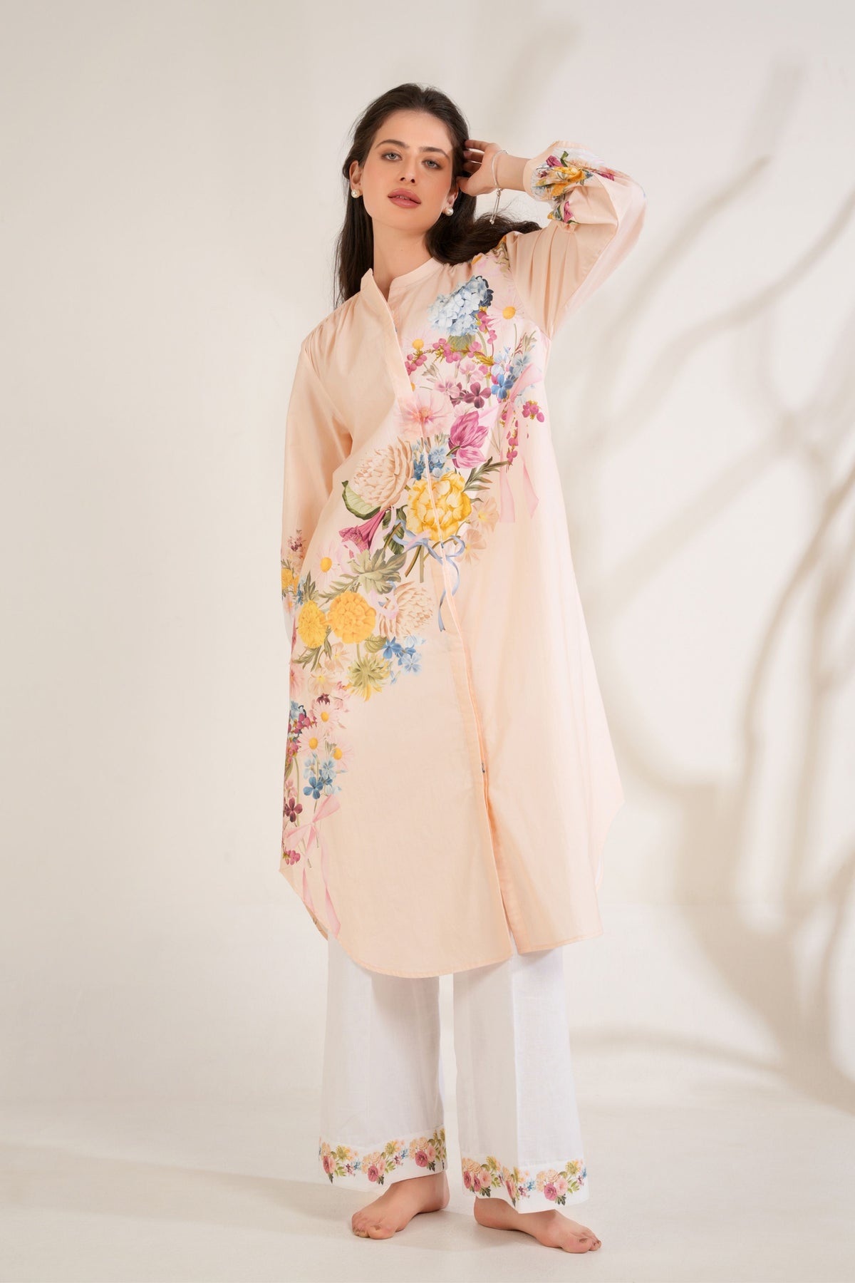 Peach Kurta Set