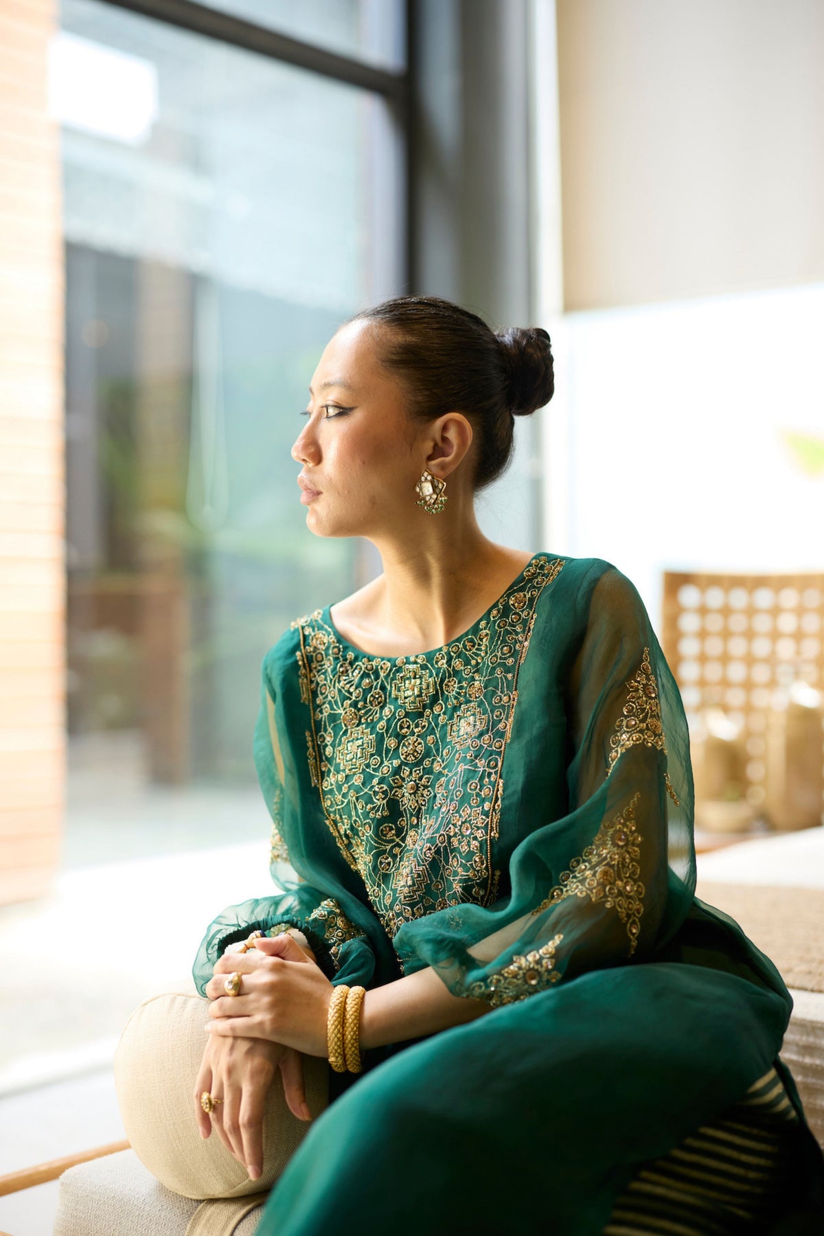 Green Sukhaali Kurta Set