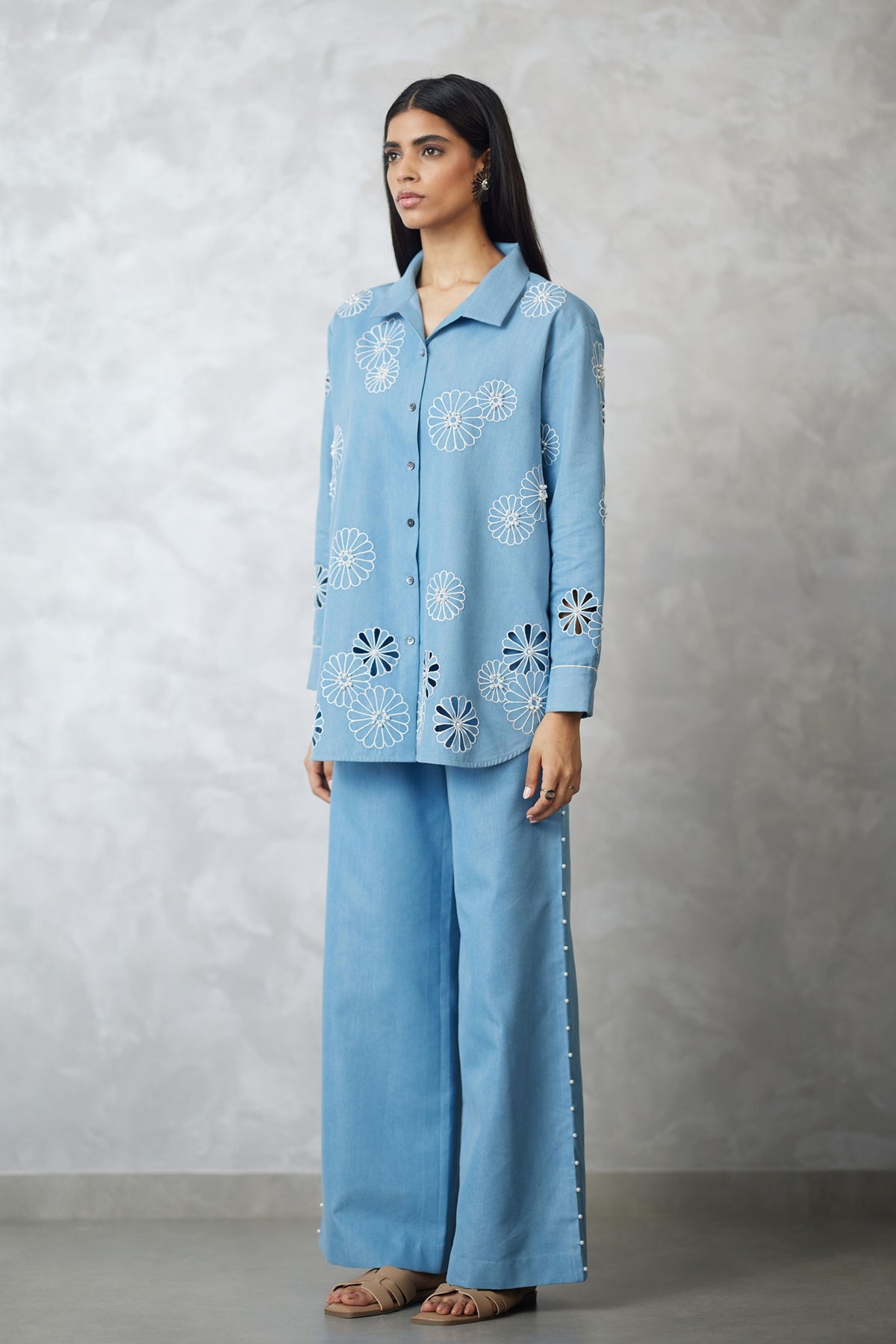 Light Blue Sleeve Co-ord Set