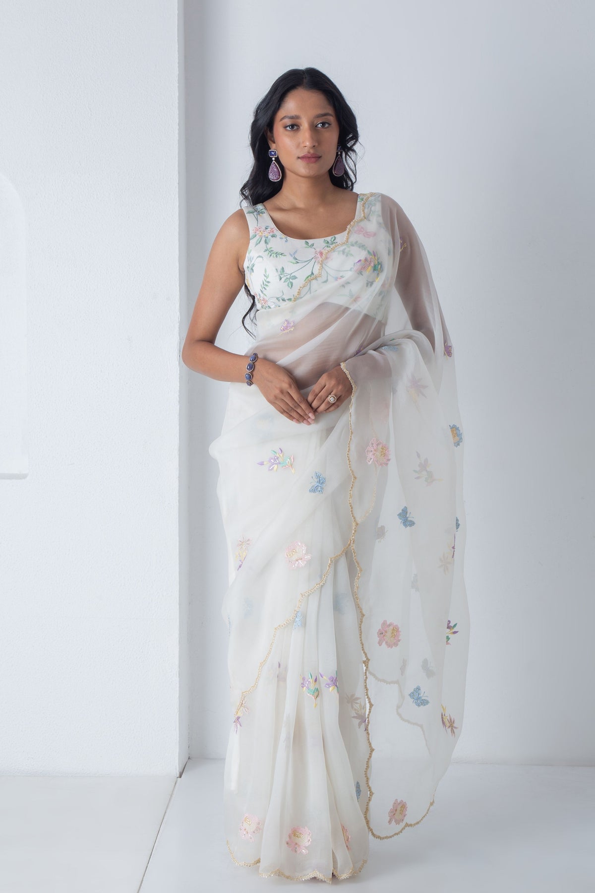 Ivory Kahlei Saree Set