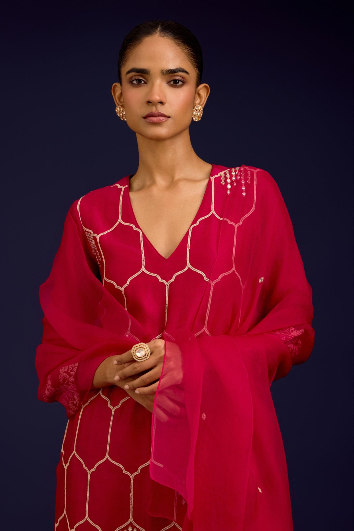 Fuchsia Kurta Set