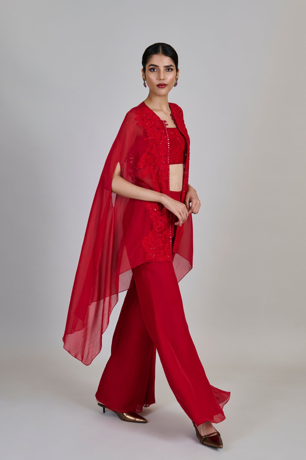 Aurea Red Cape Set
