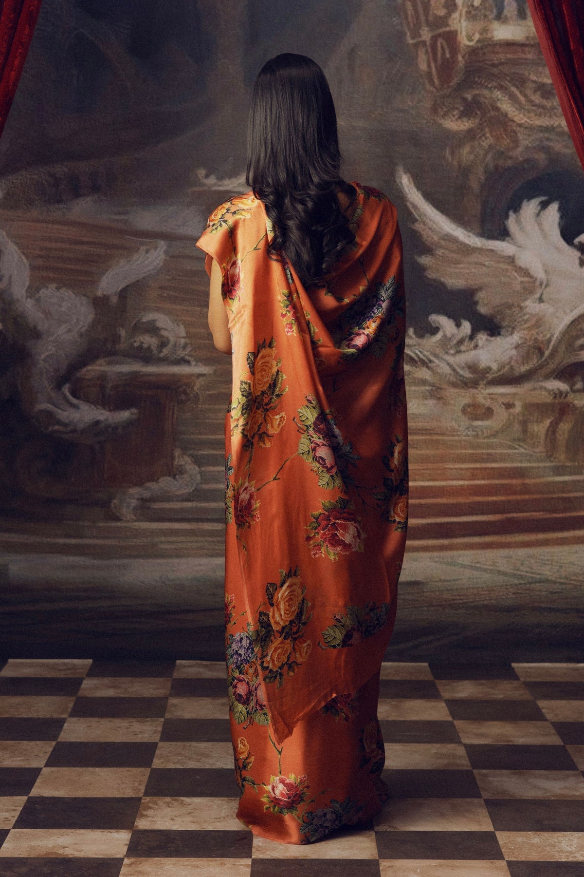 Mona Saree in Burnt Sienna