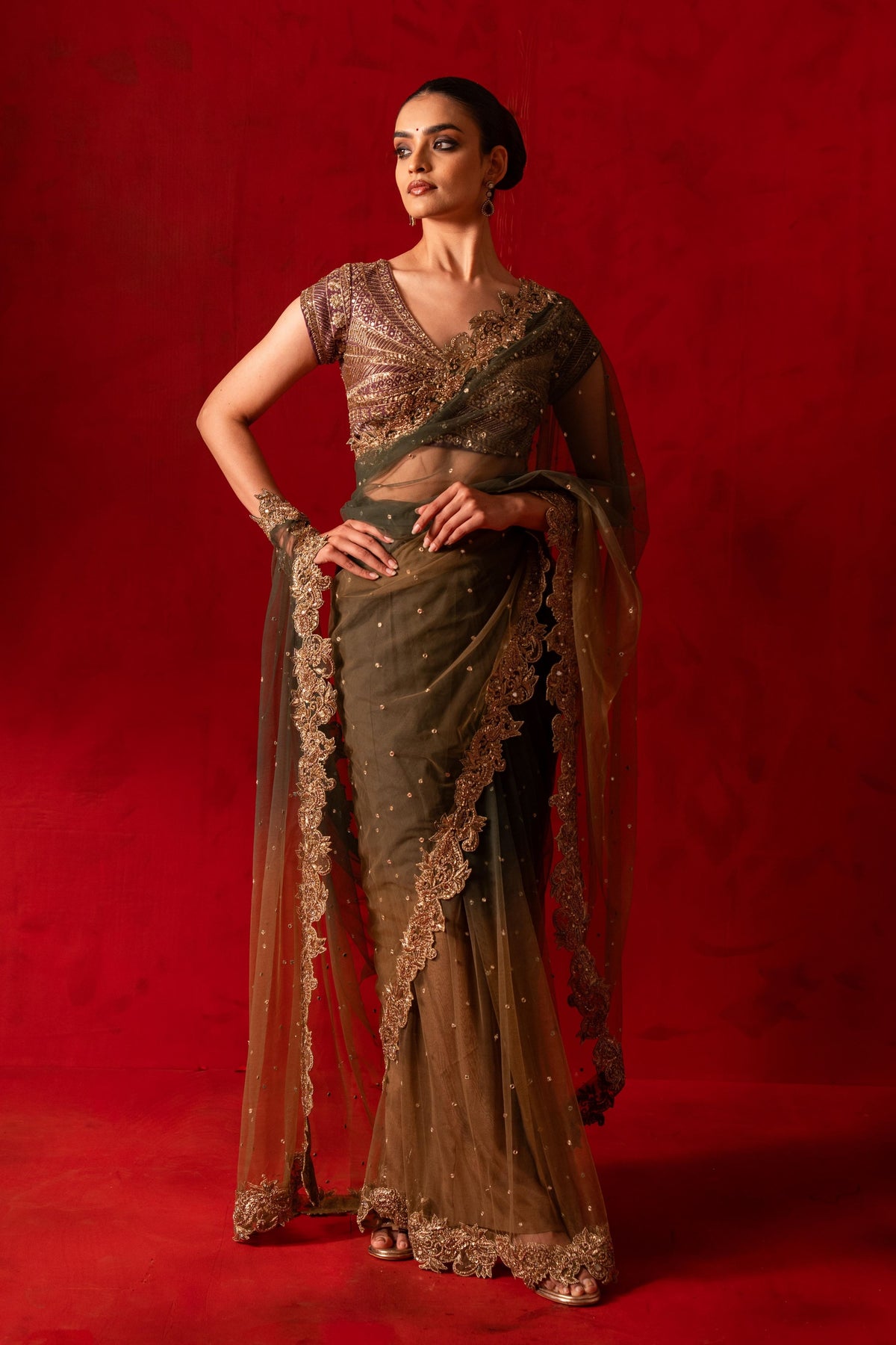 Shobhana Pre-draped Saree Set