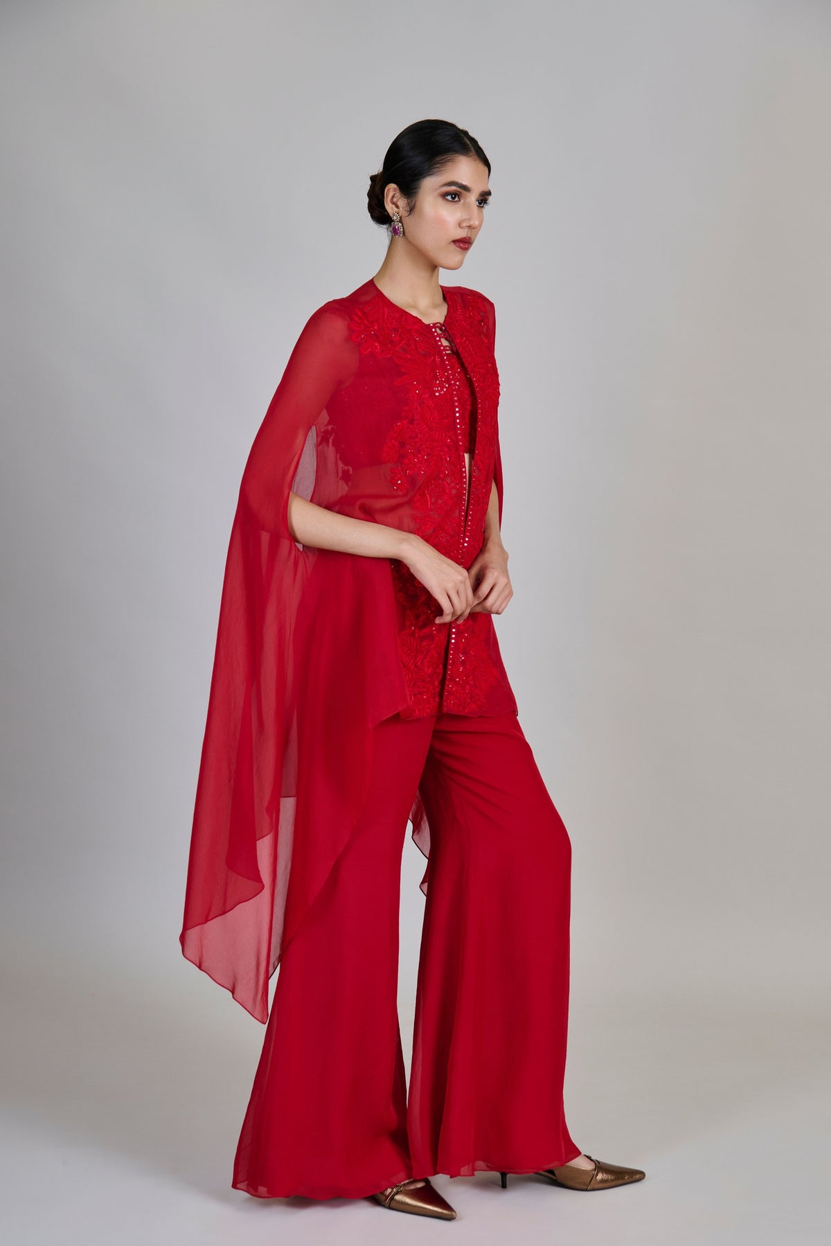 Aurea Red Cape Set