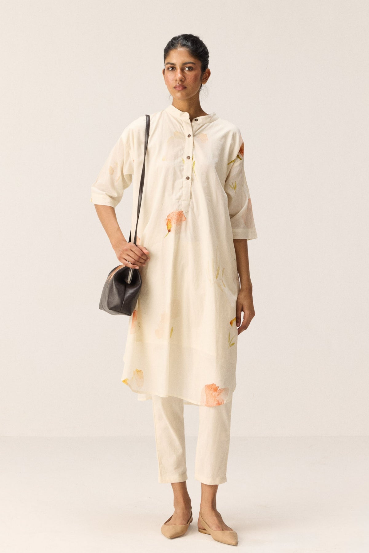 French Hydrangeas Kurta Set