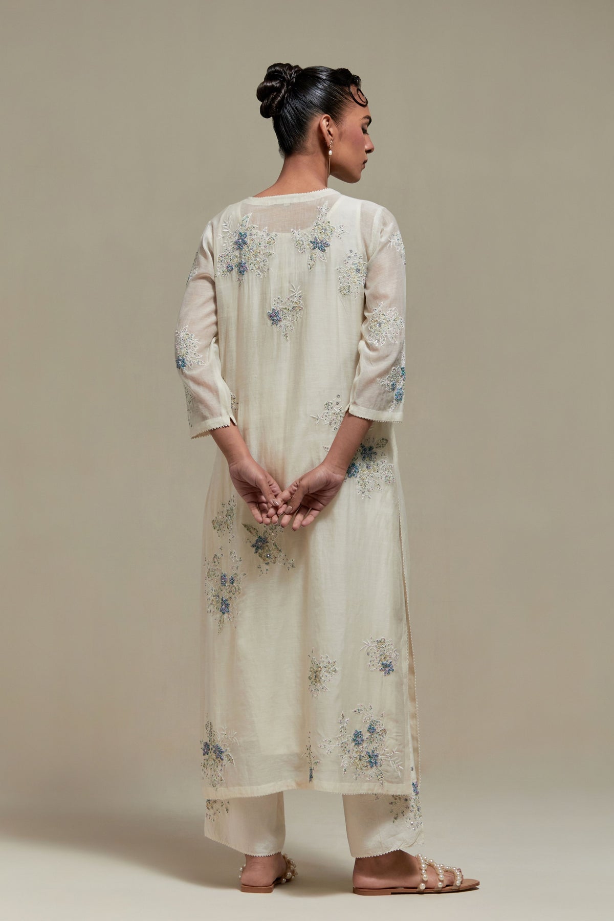 Blue Floral Kurta Set