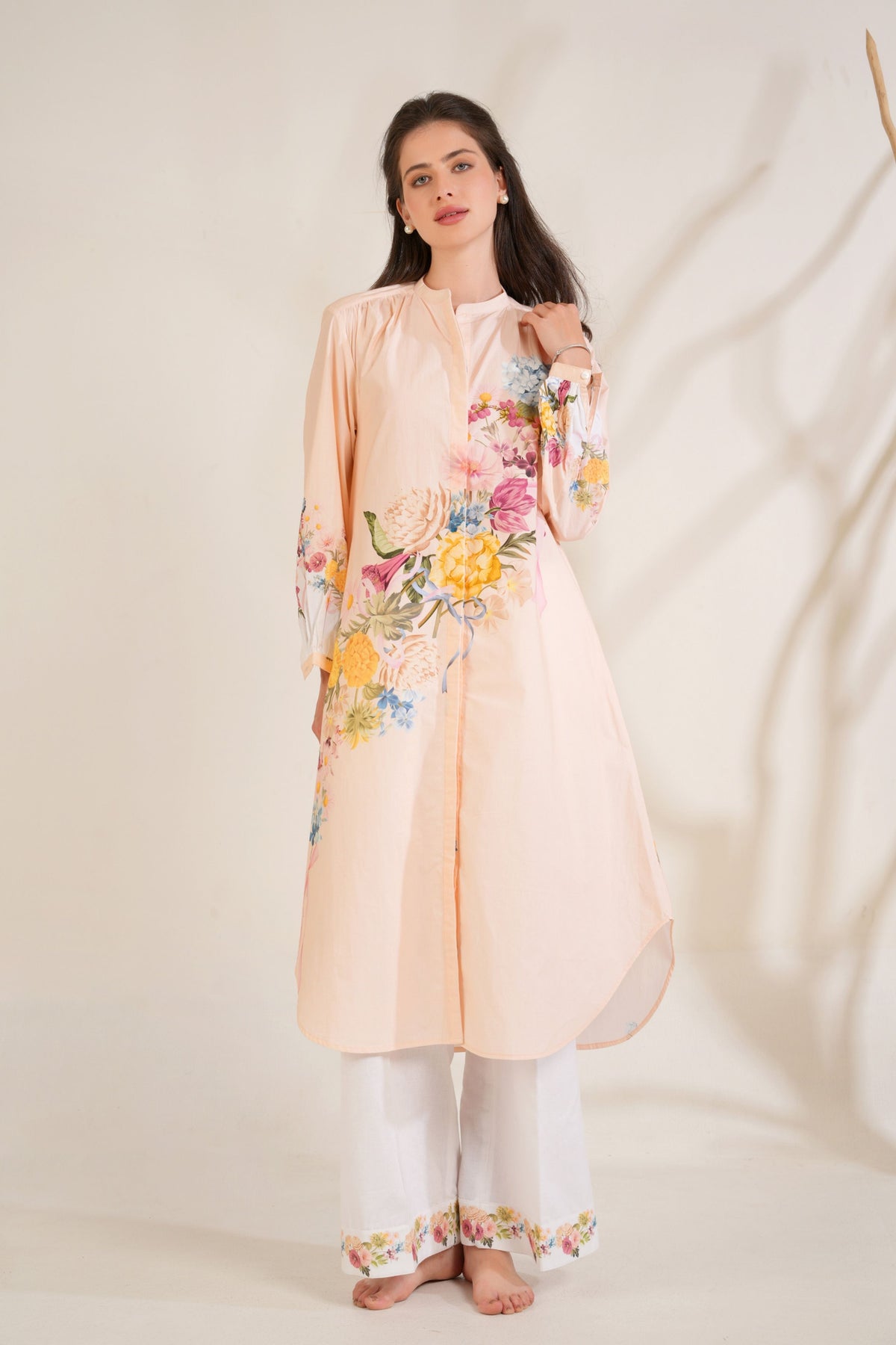 Peach Kurta Set