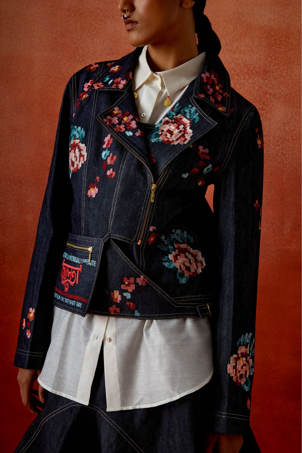 Denim Jacket And Skirt Set