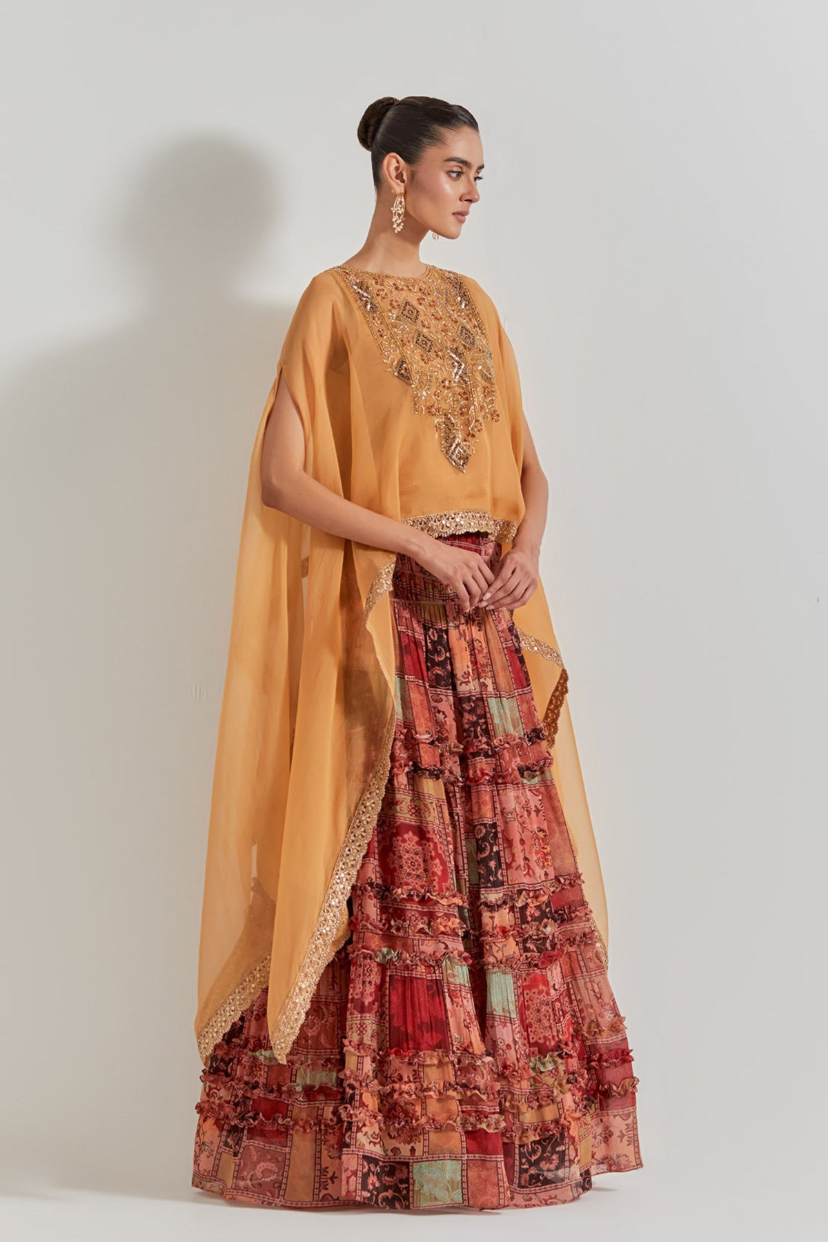 Spicy Glam Skirt With Cape