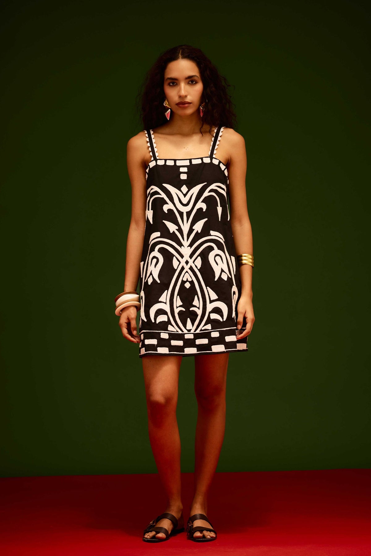 Black Strappy Shift Dress