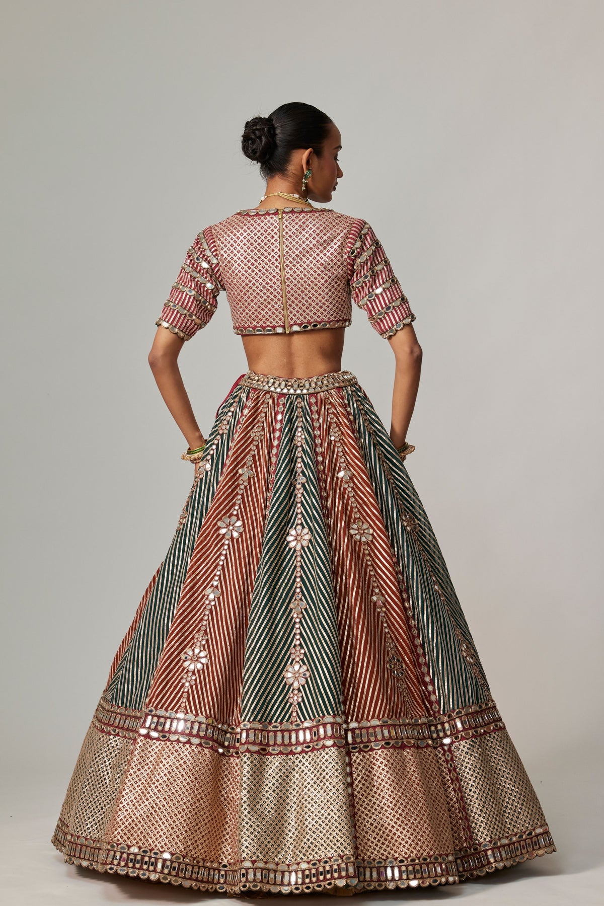 Cranberry Multicolor Lehenga Set