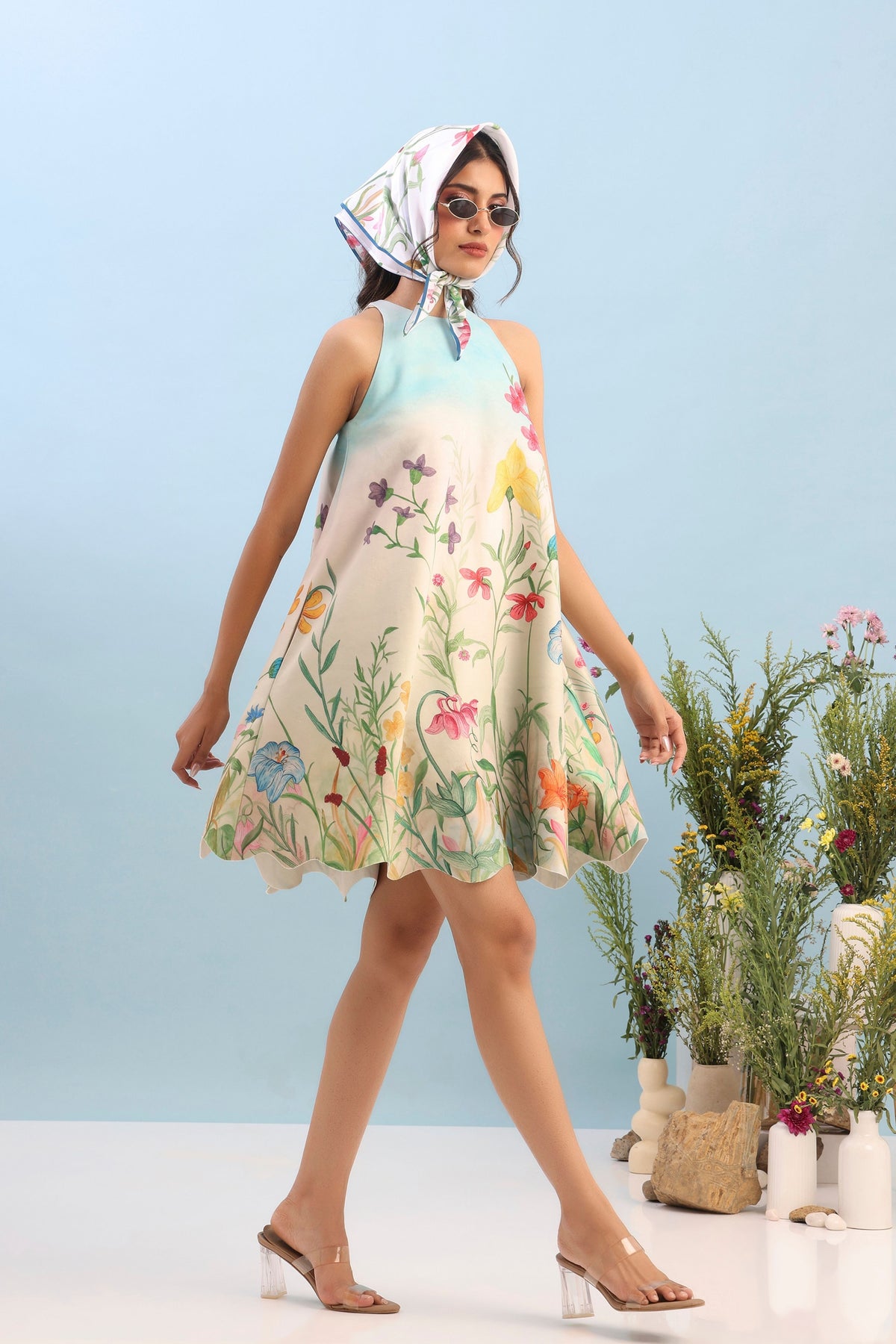 Floral Short Printed Dress