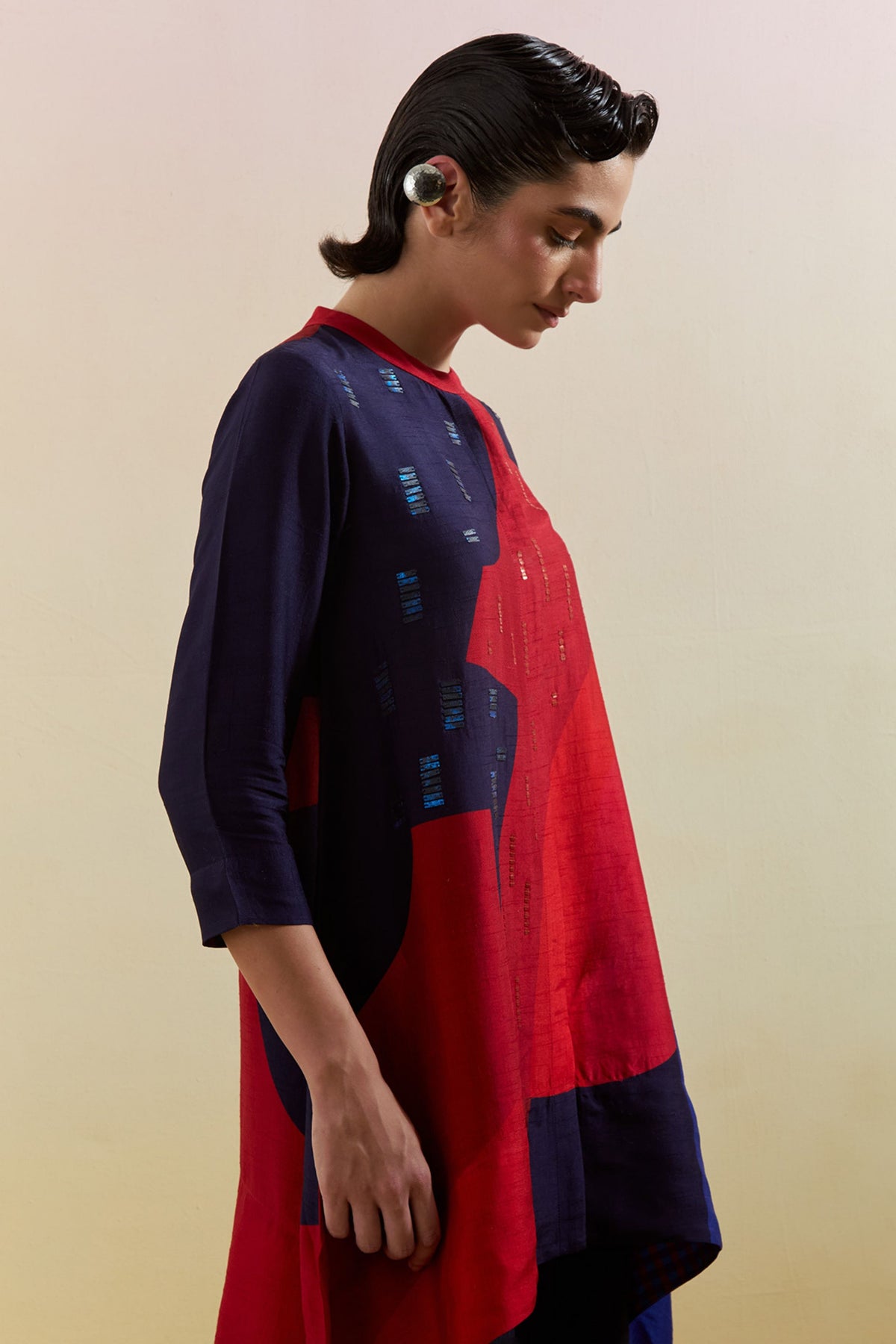 Zenith Navy & Red Tunic Set
