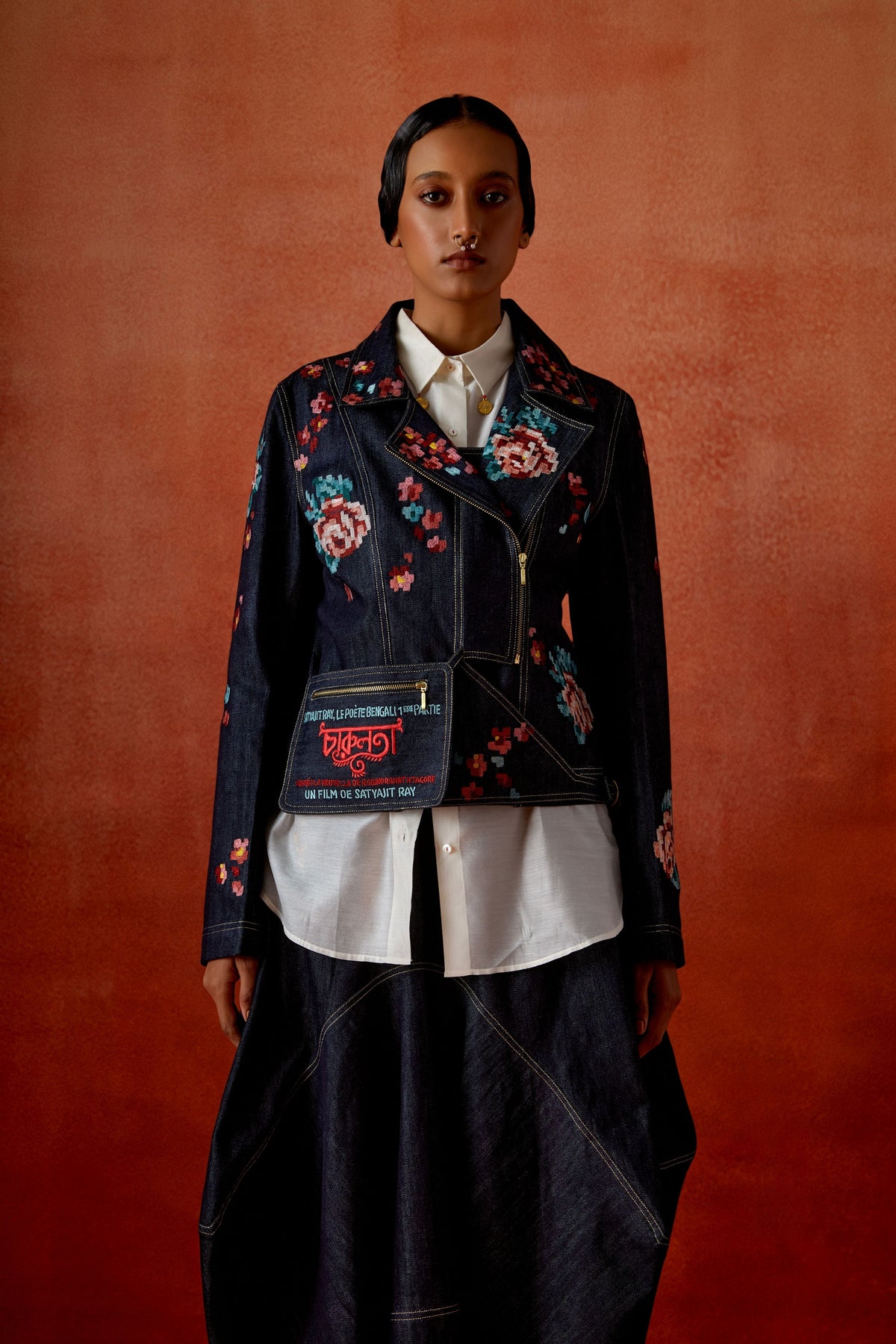 Denim Jacket And Skirt Set