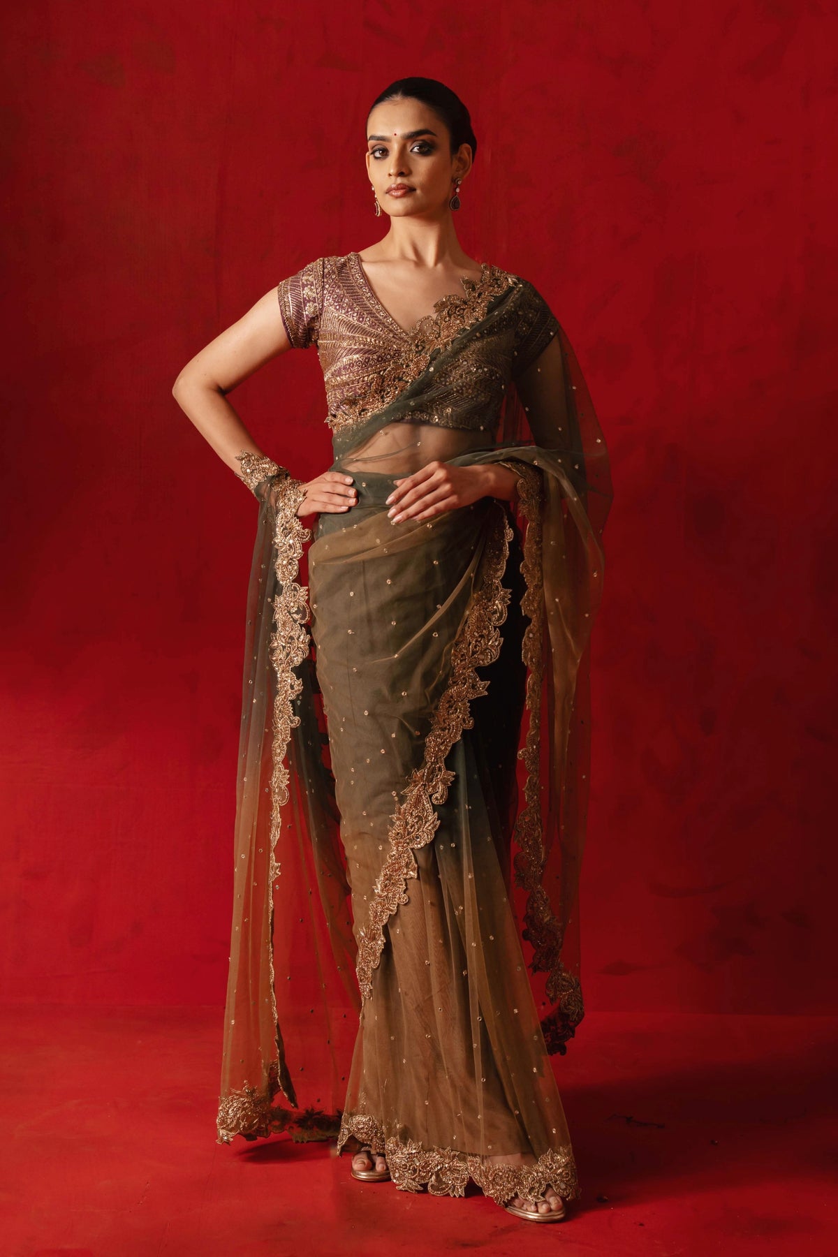 Shobhana Pre-draped Saree Set