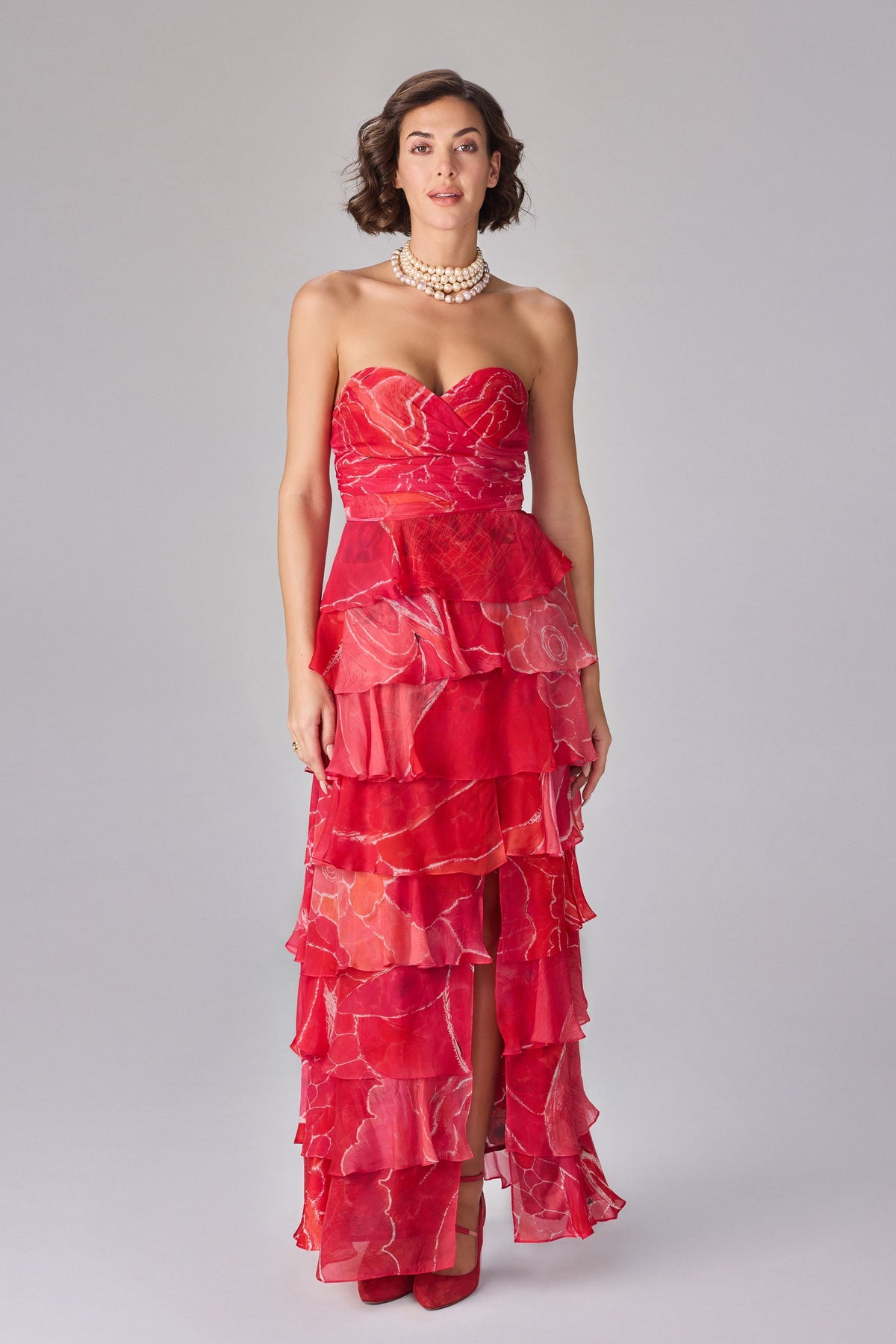 Pink Scratch Flower Dua Dress