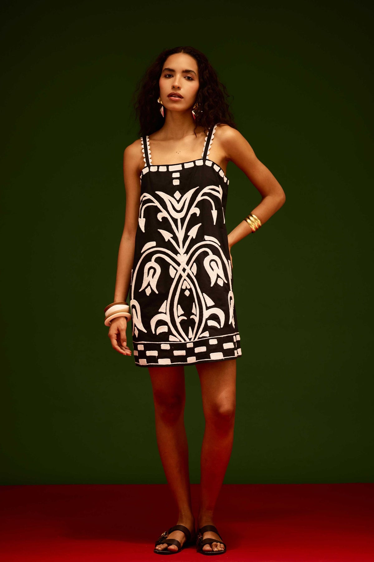 Black Strappy Shift Dress