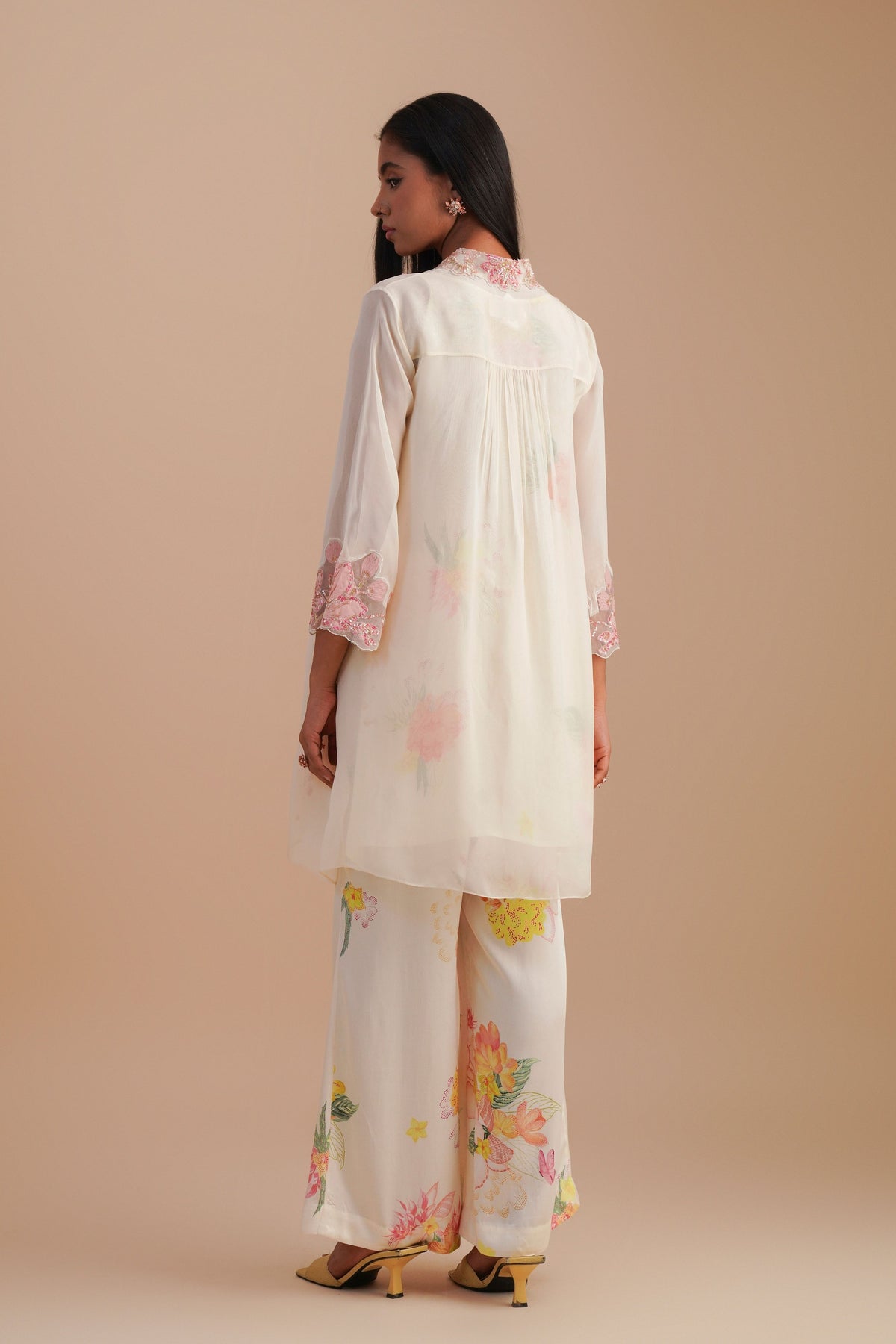 Ecru Organza Co-ord Set