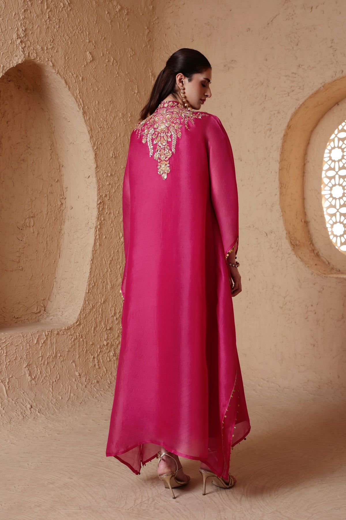 Pink Heavy Kaftan Set