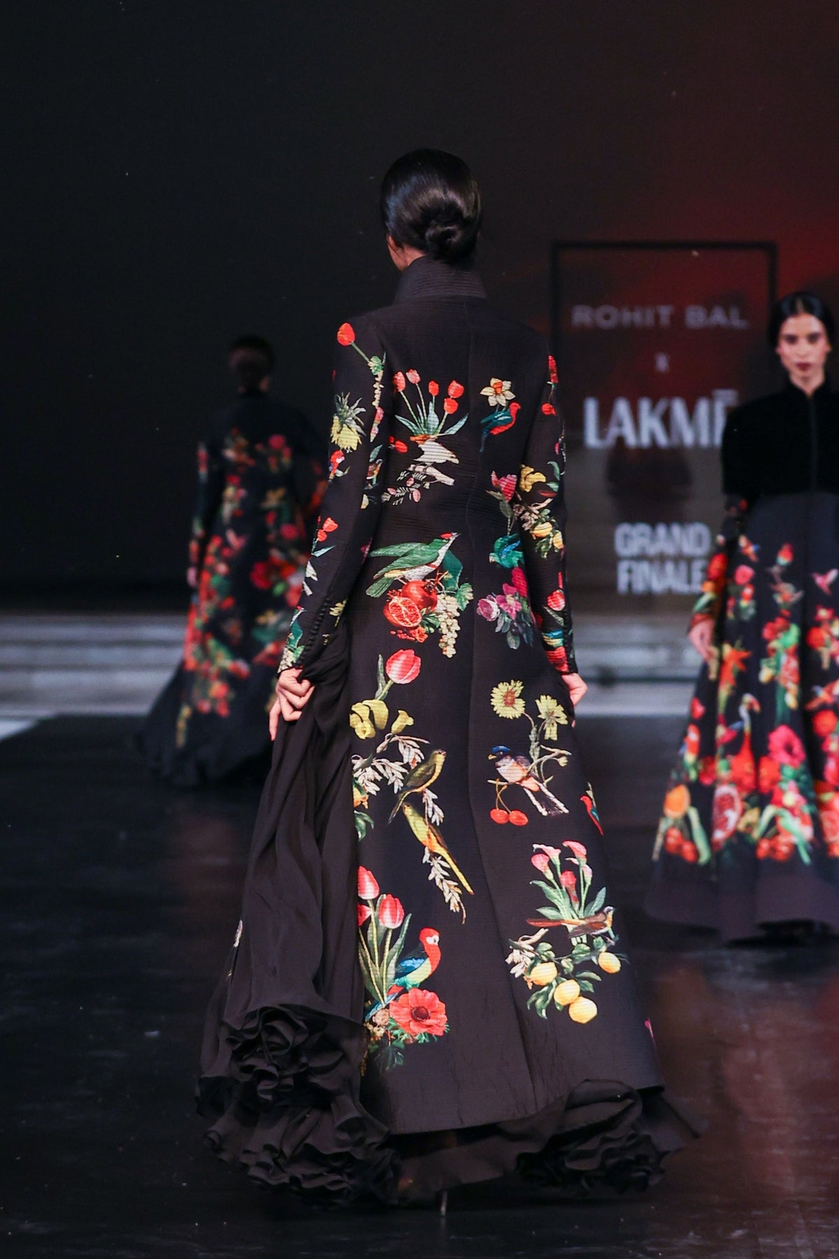 Black Chiffon Anarkali Set