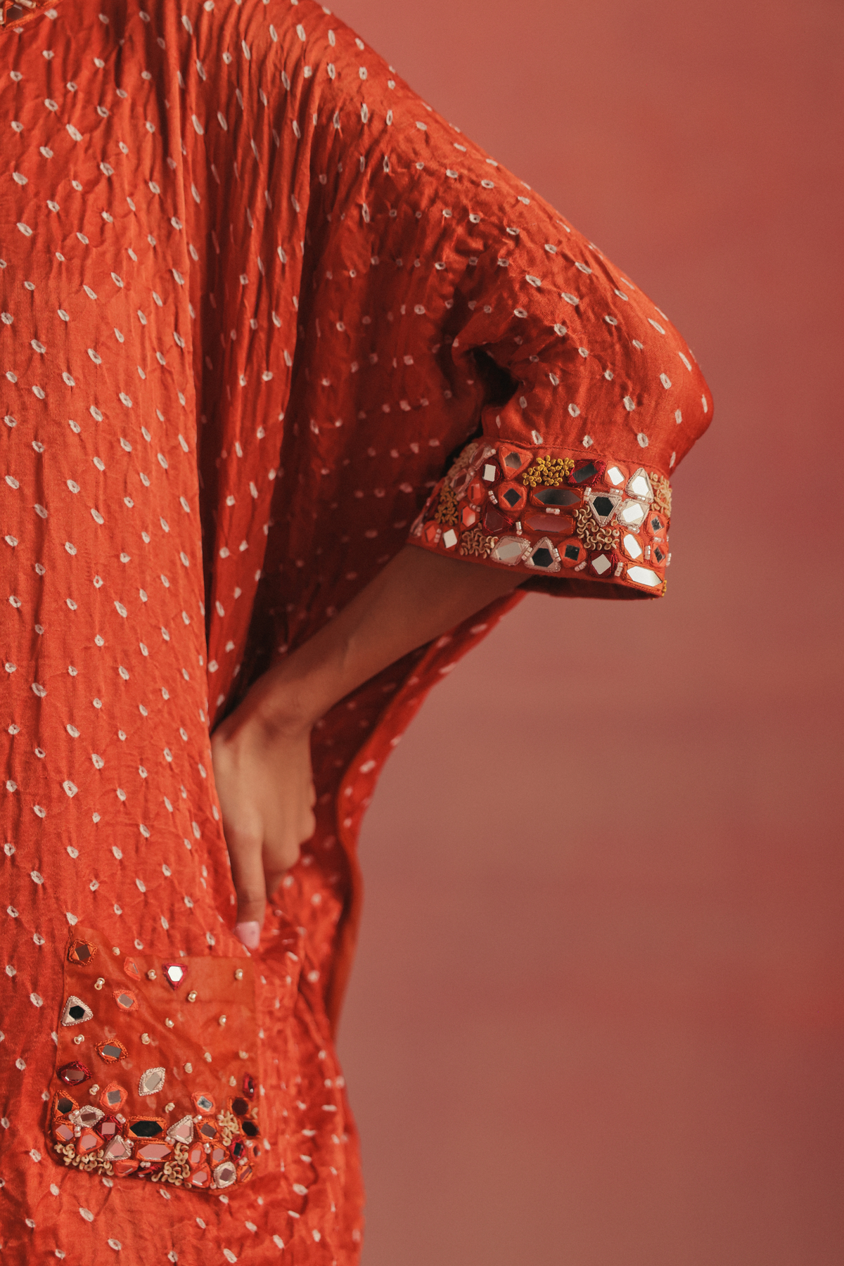 Burnt Orange Dhoti Set