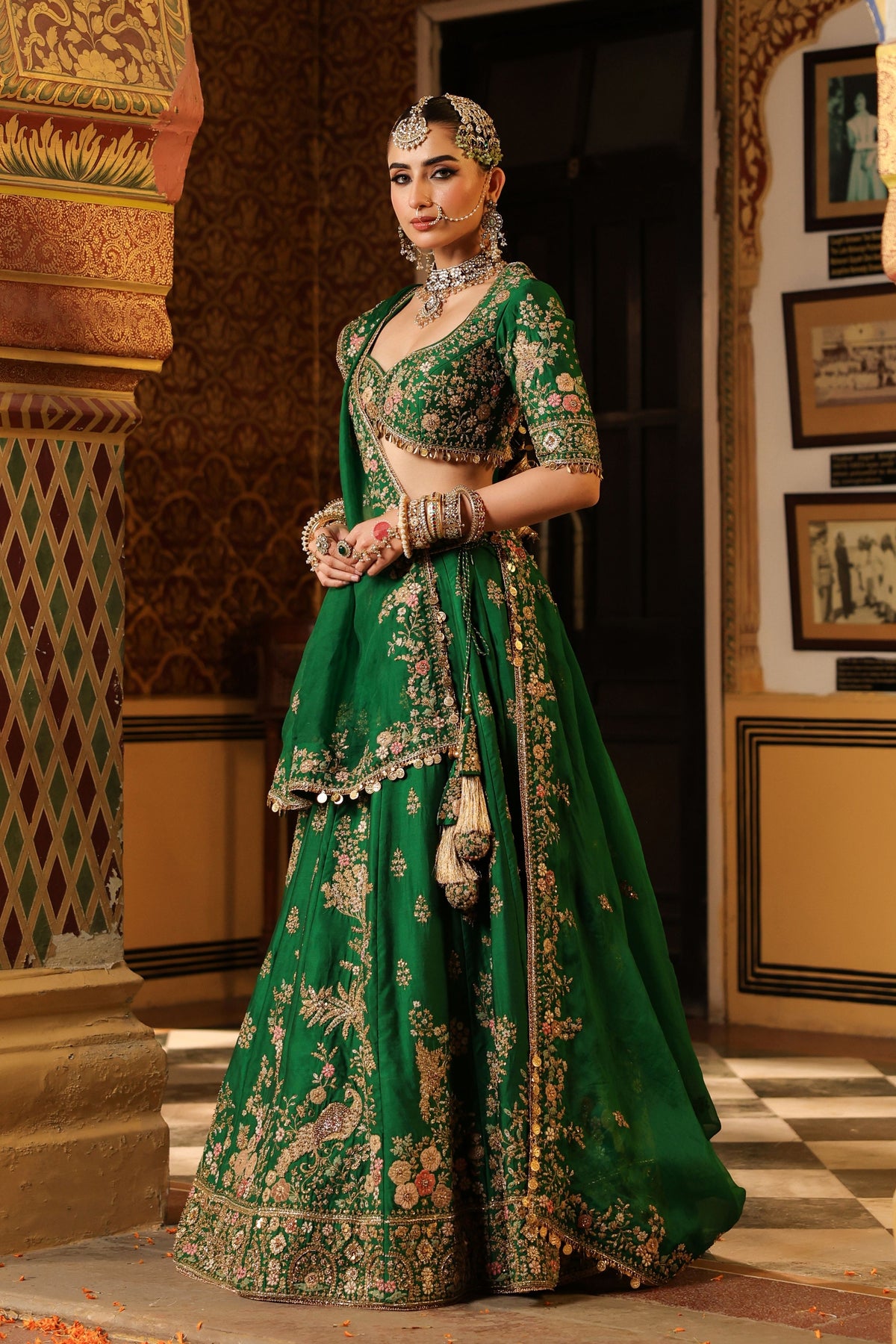 Ahista Green Mayur Lehenga Set