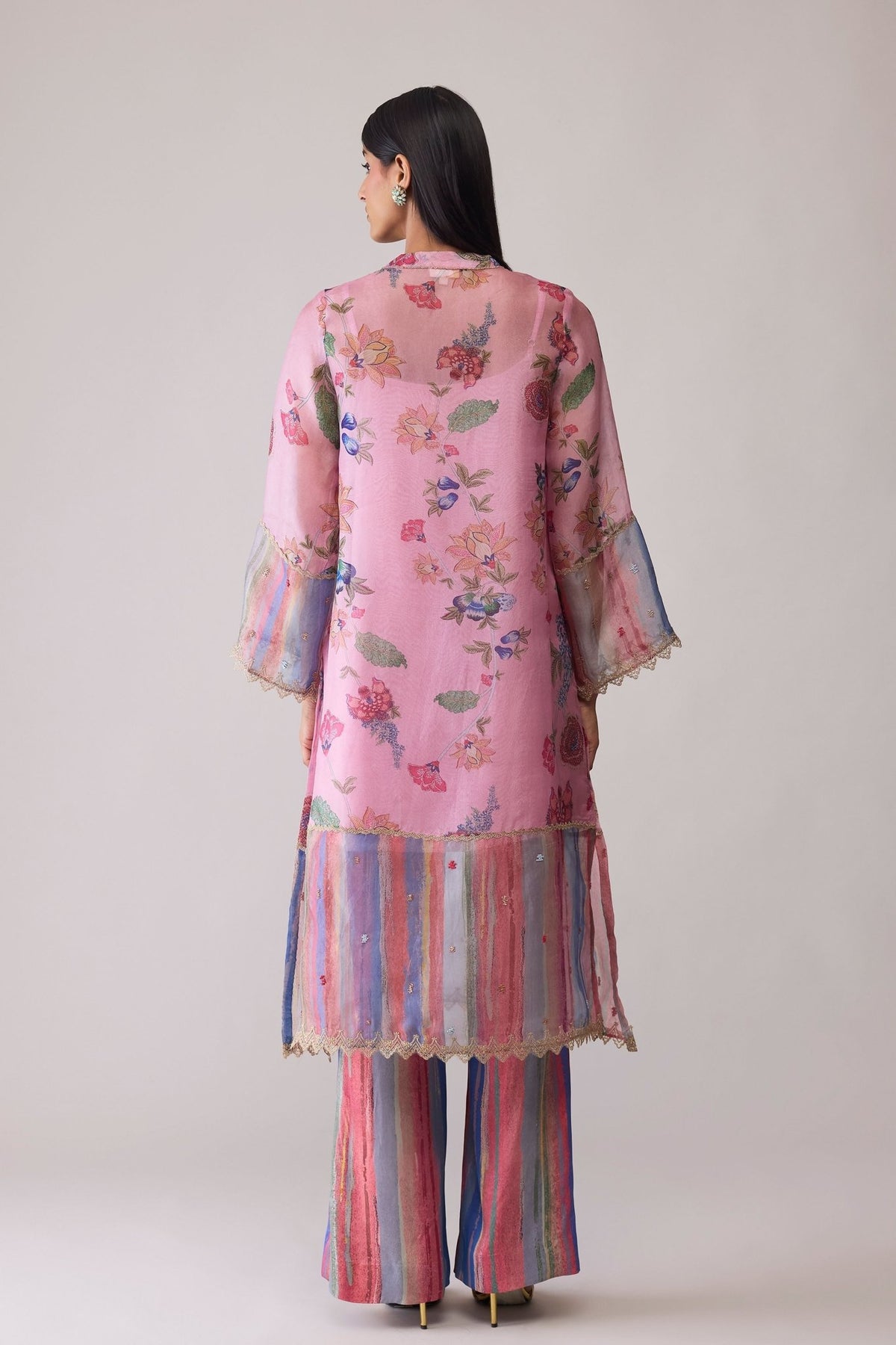 Tara Pink Print Kurta Set