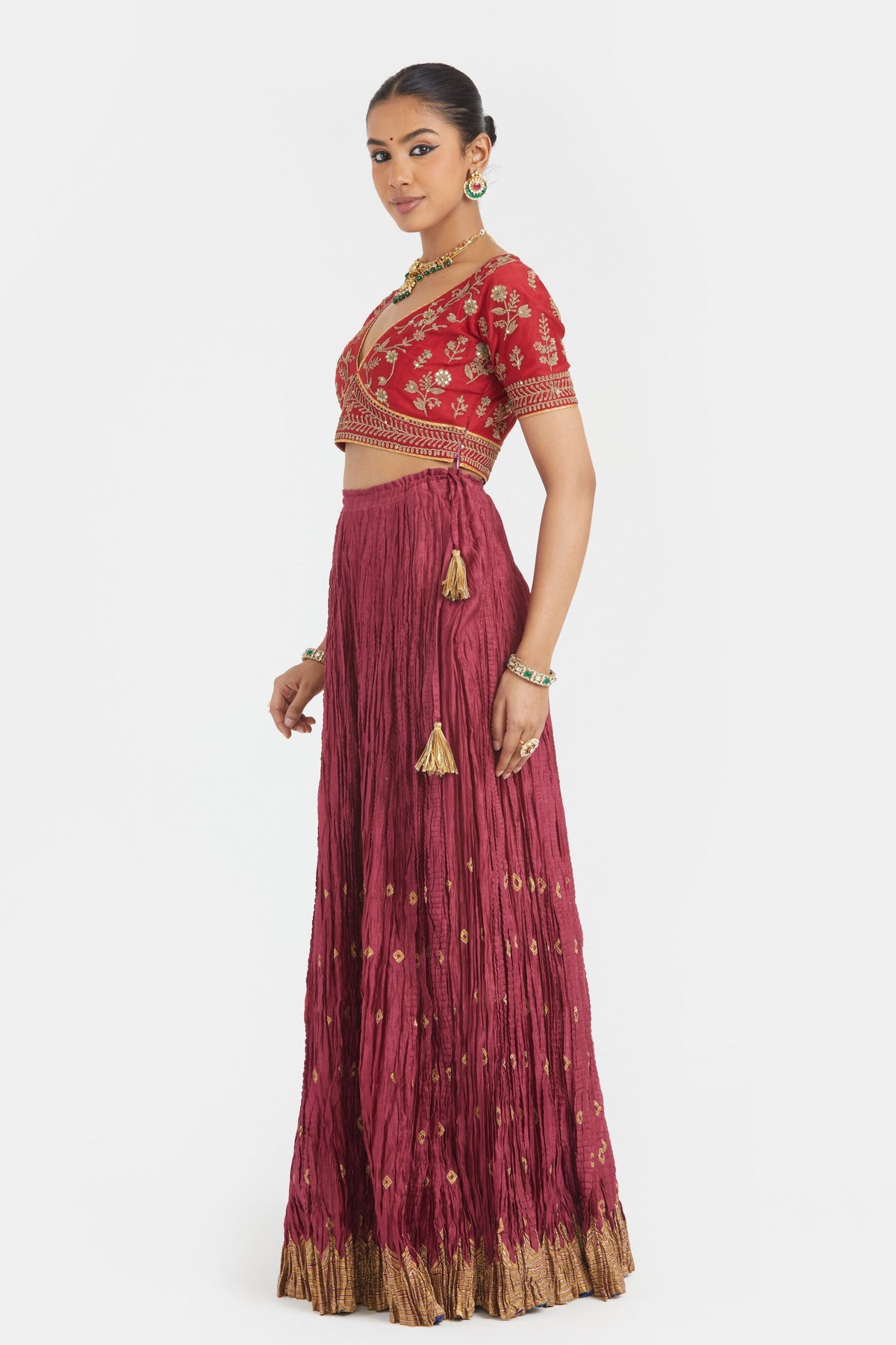 Bright Red Lehenga Set
