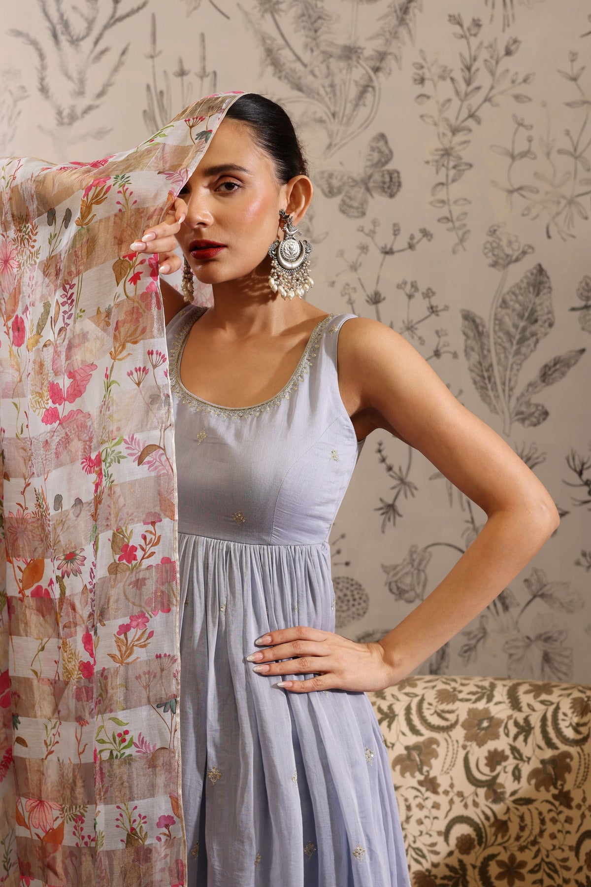 Aparajita Blue Anarkali Set