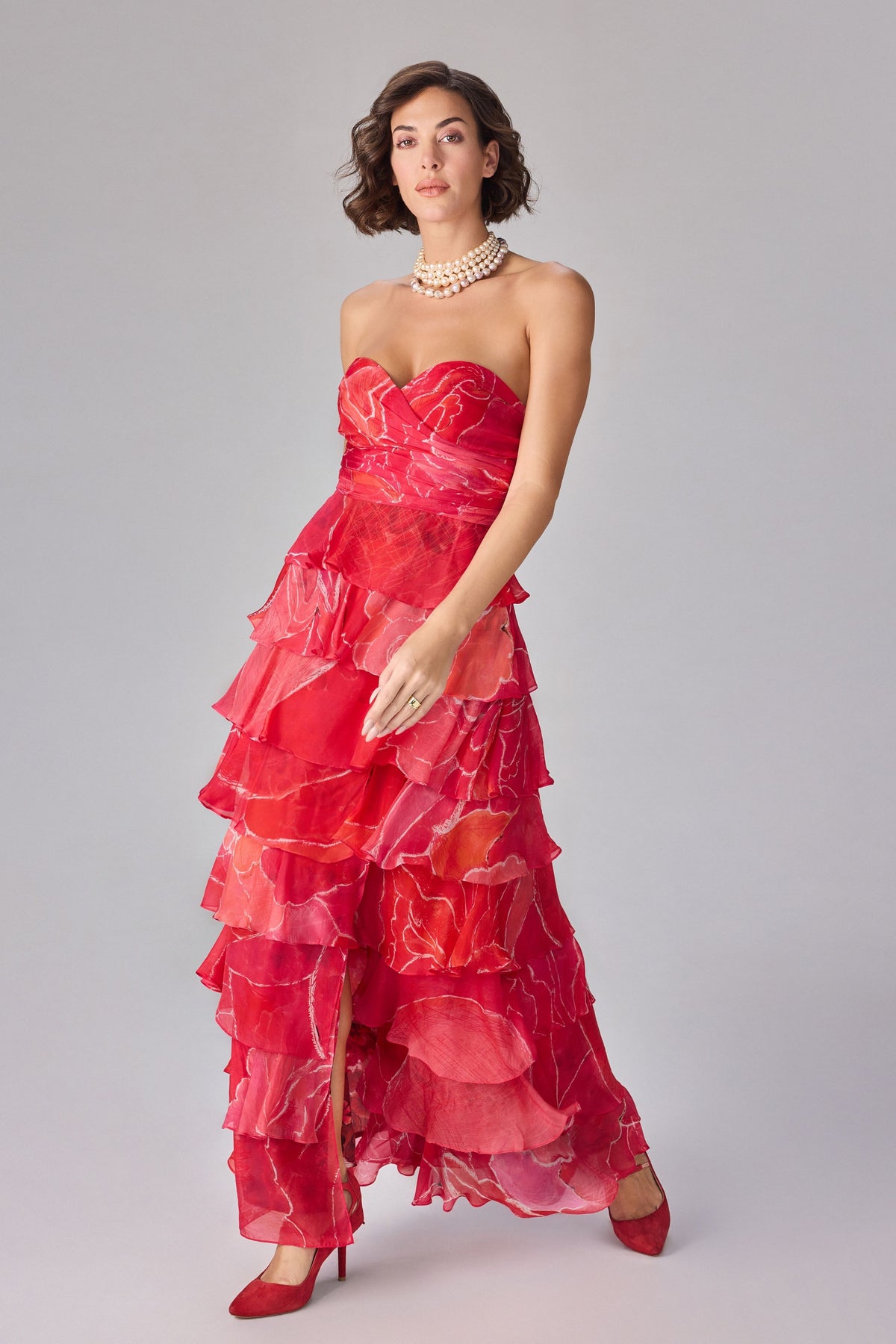 Pink Scratch Flower Dua Dress