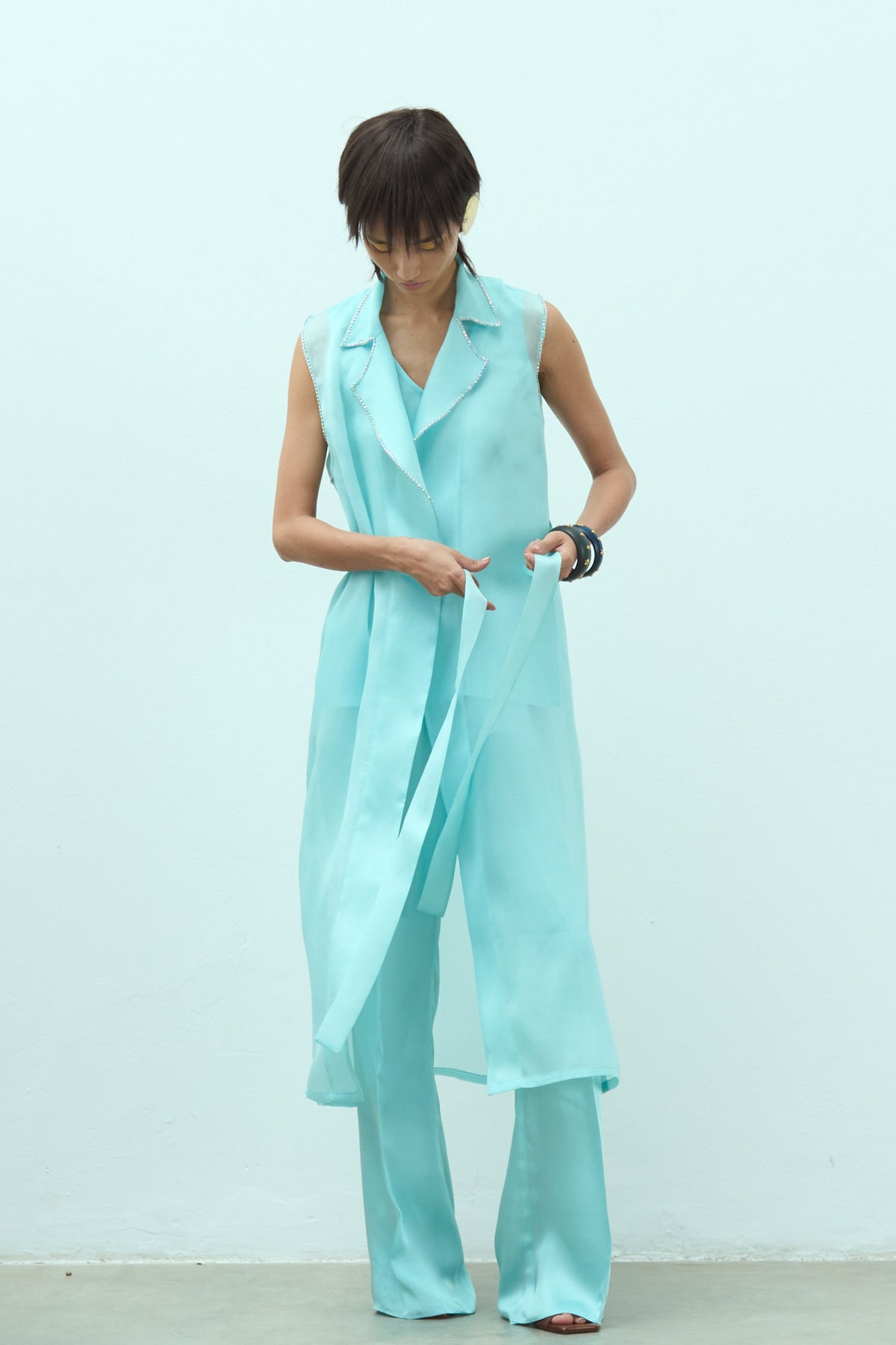 Aqua Zinnia Set