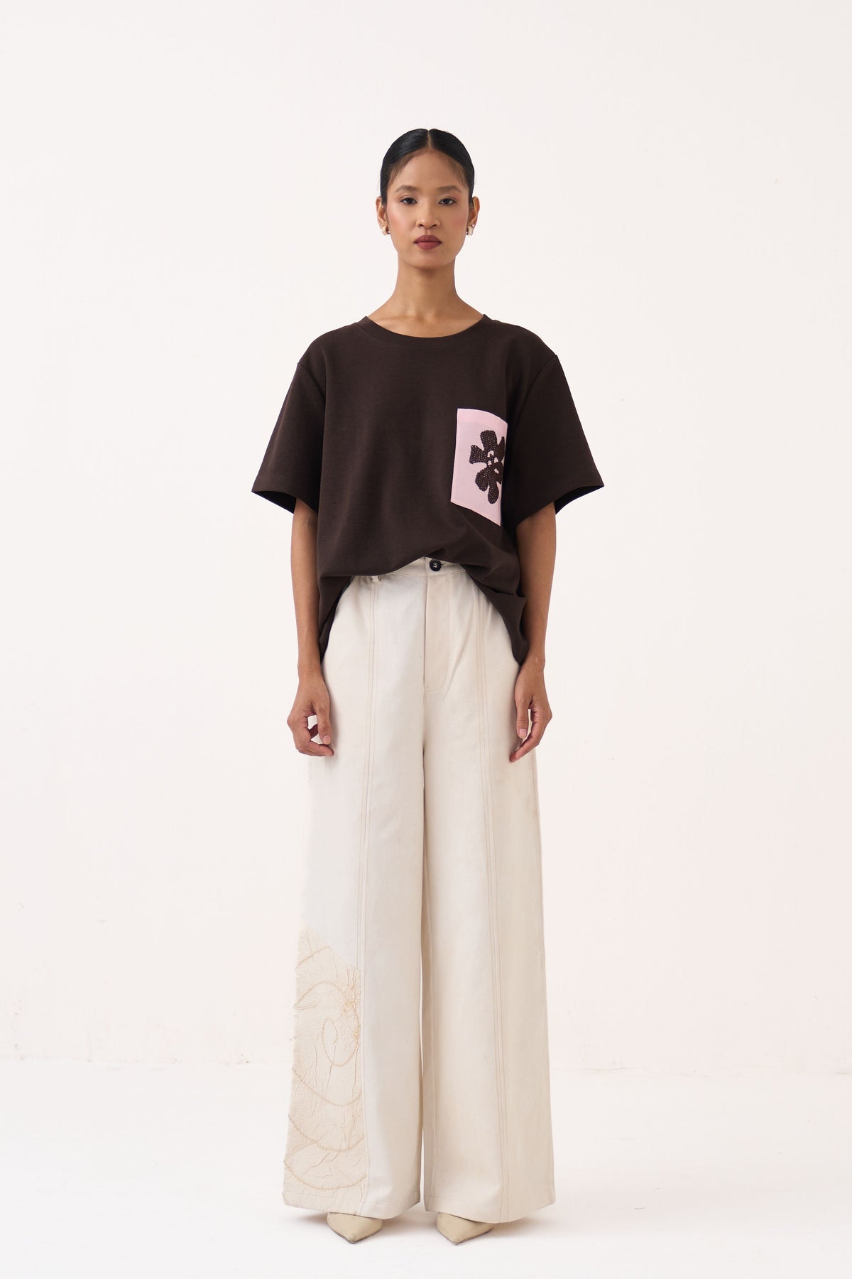 Embroidered Patch Pocket T-Shirt