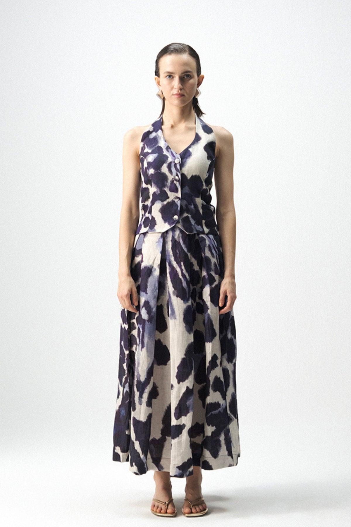 Samburu Halterneck Waistcoat Skirt Set