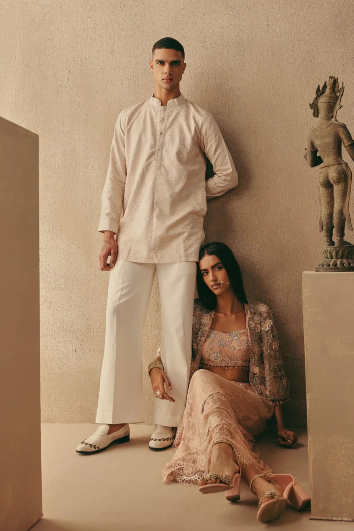 Ivory Flared Pants