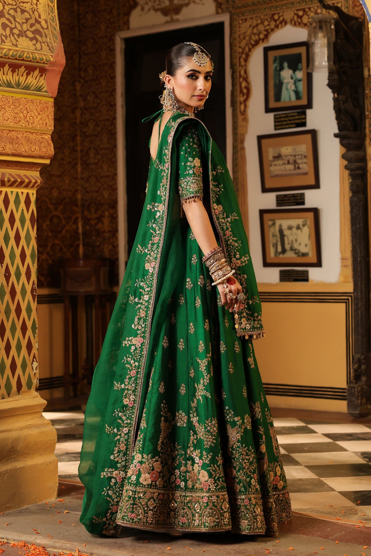 Ahista Green Mayur Lehenga Set