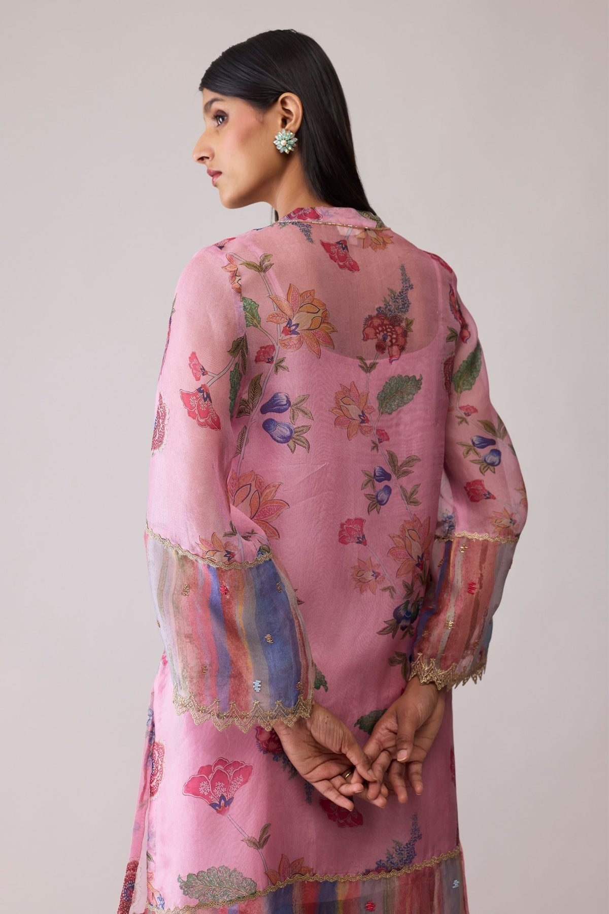 Tara Pink Print Kurta Set