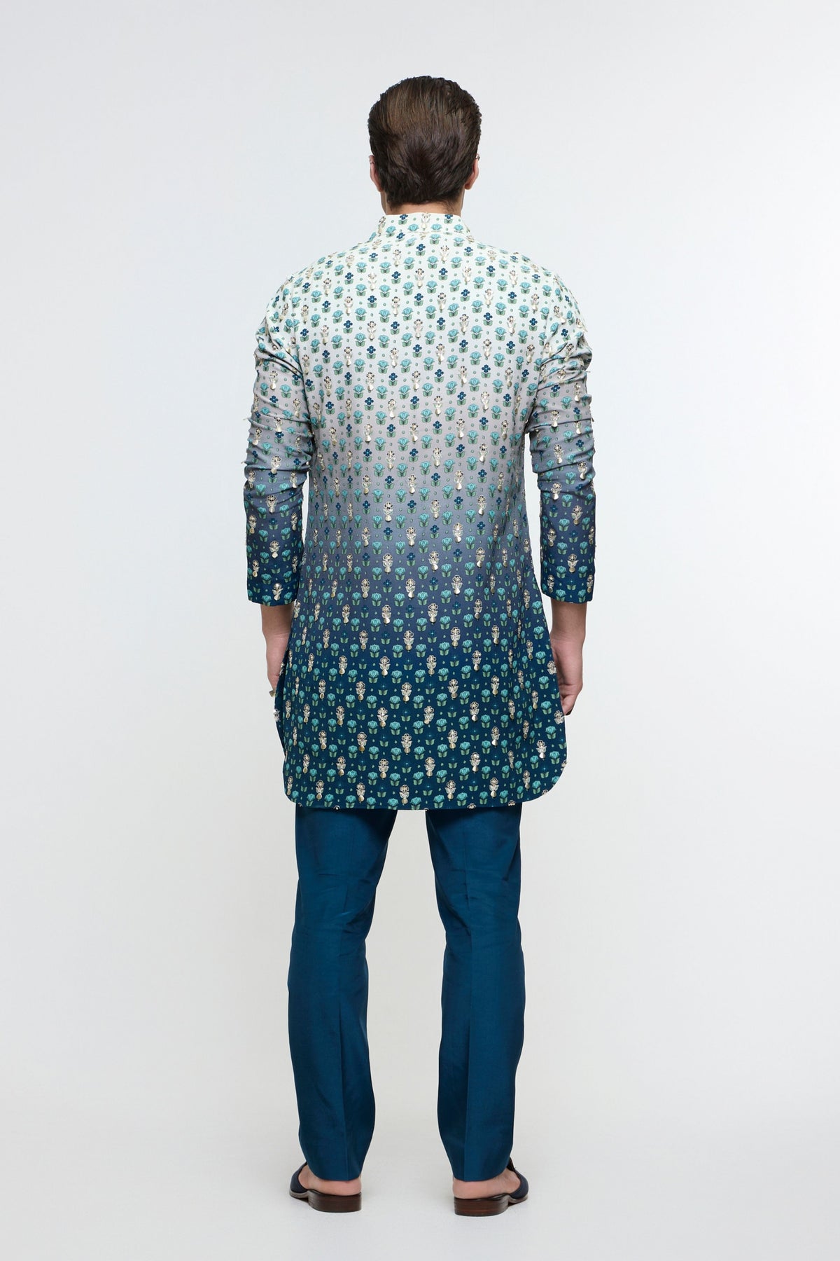 Arhaan Ombre Butti Printed Bundi Set