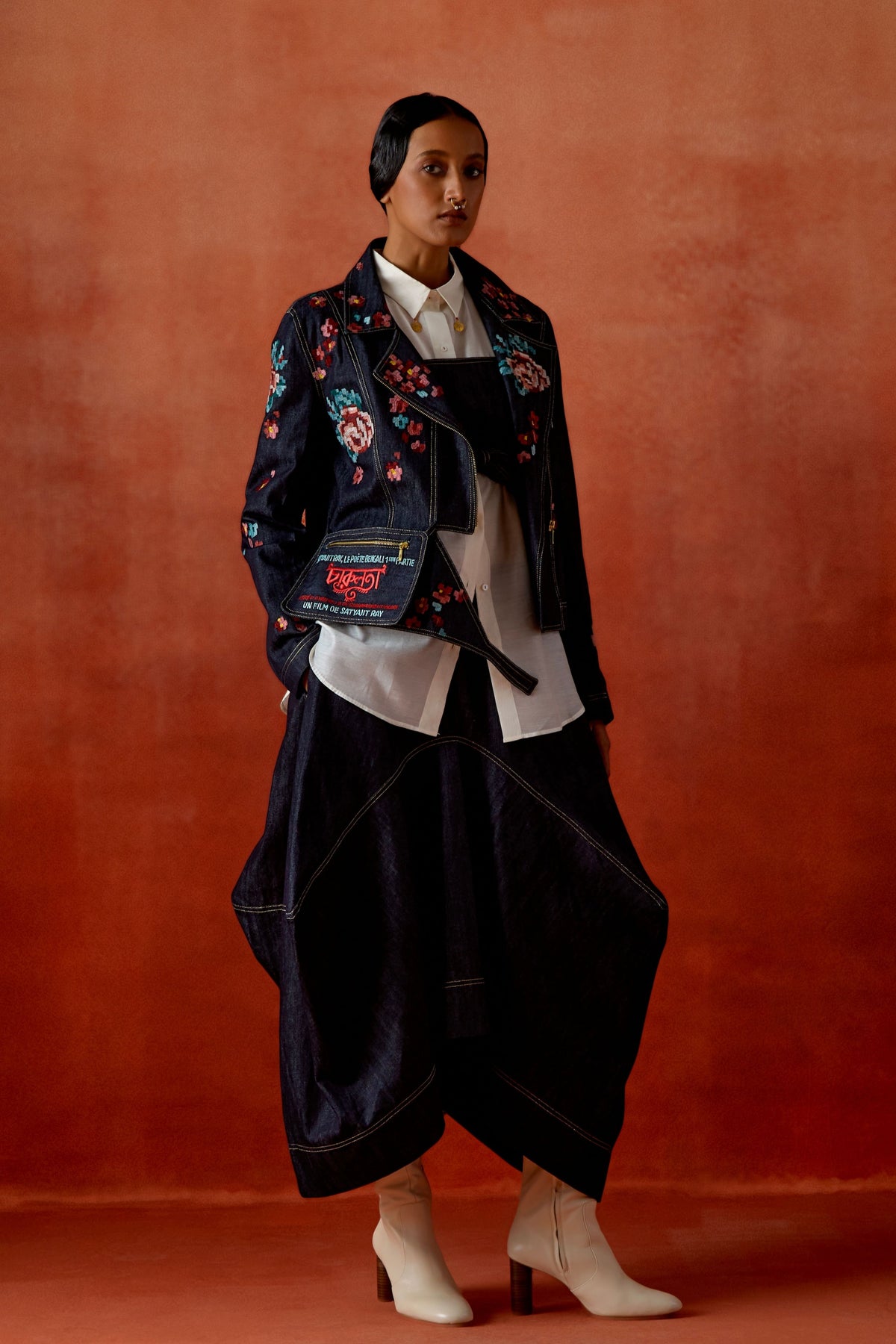 Denim Jacket And Skirt Set