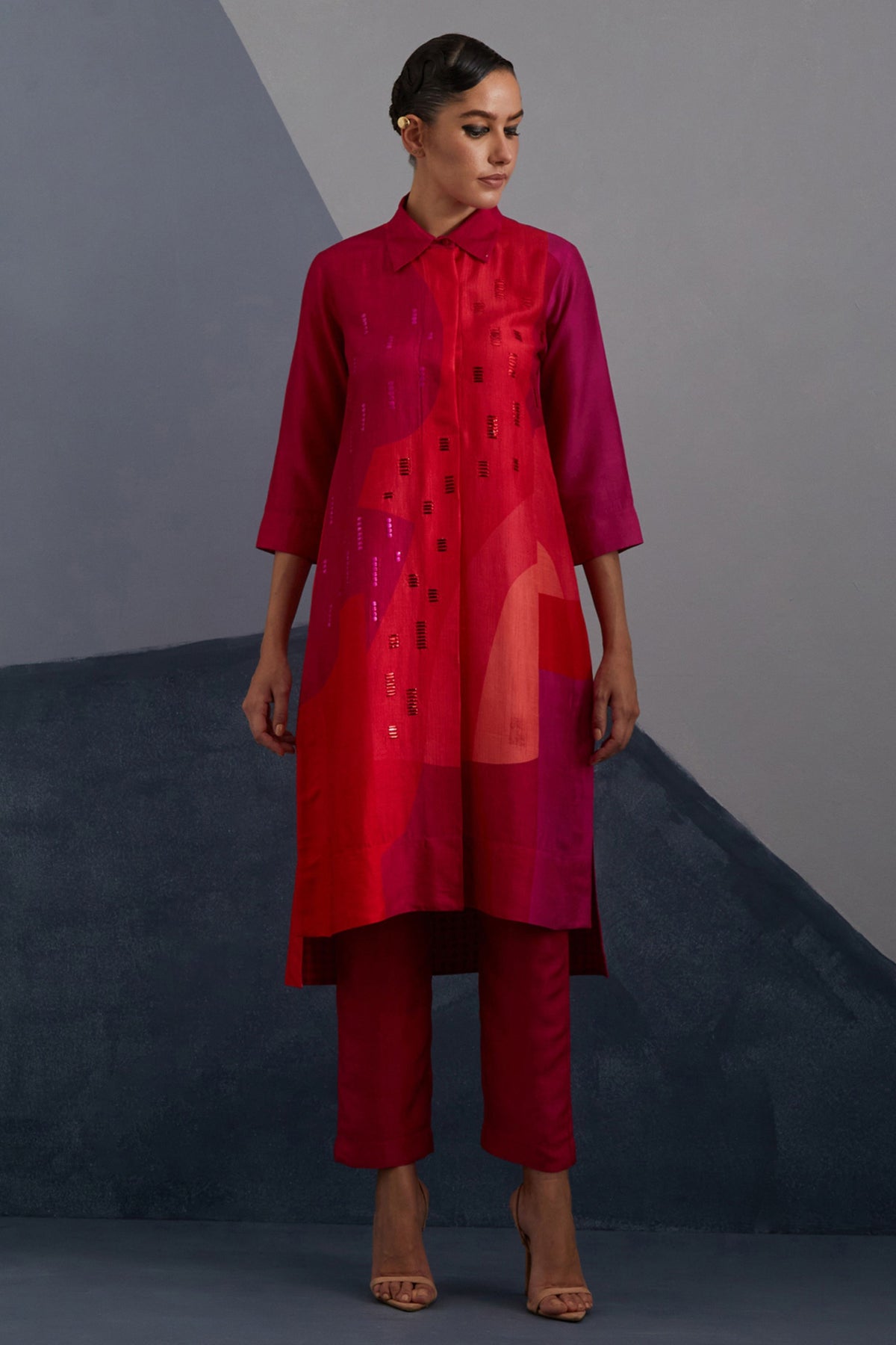 Zenith Vermilion Kurta Set